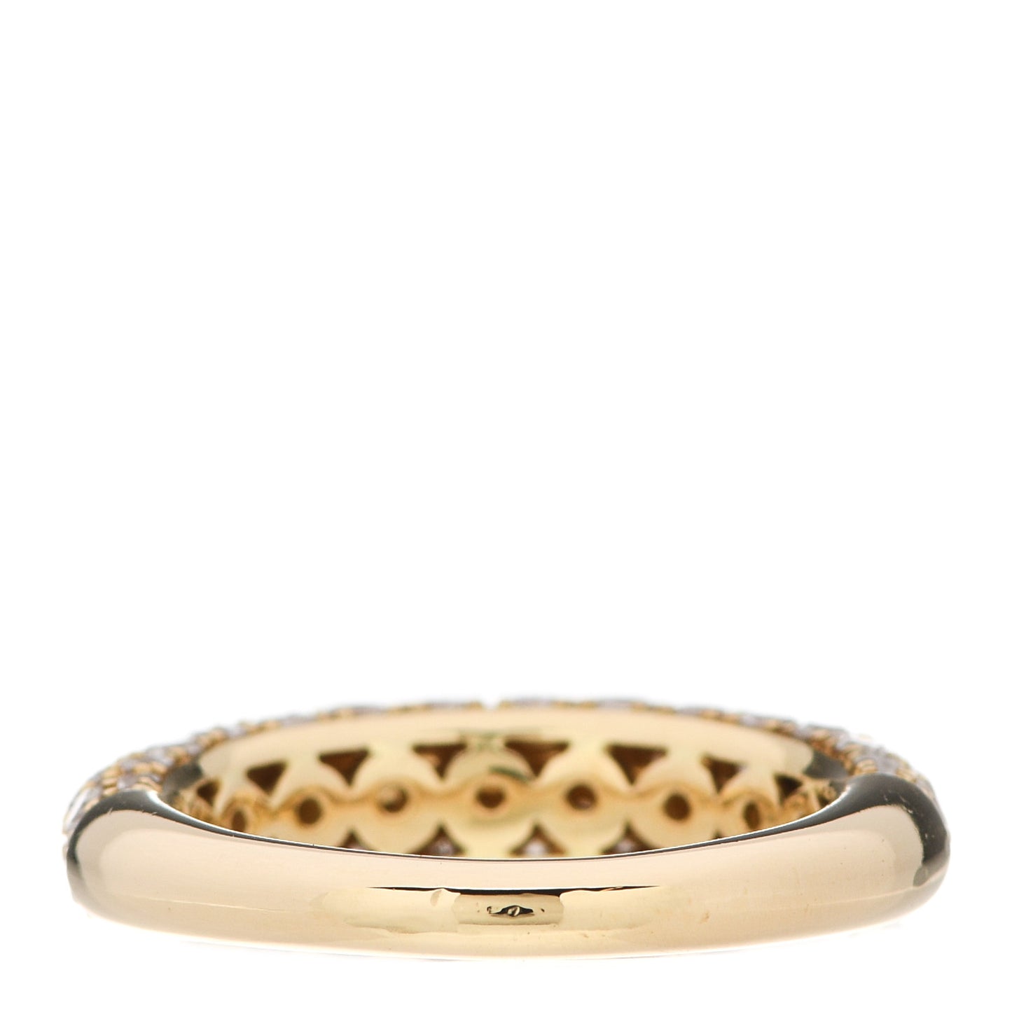 18K Yellow Gold Diamond 5mm Tapered Band Ring 53 6.25