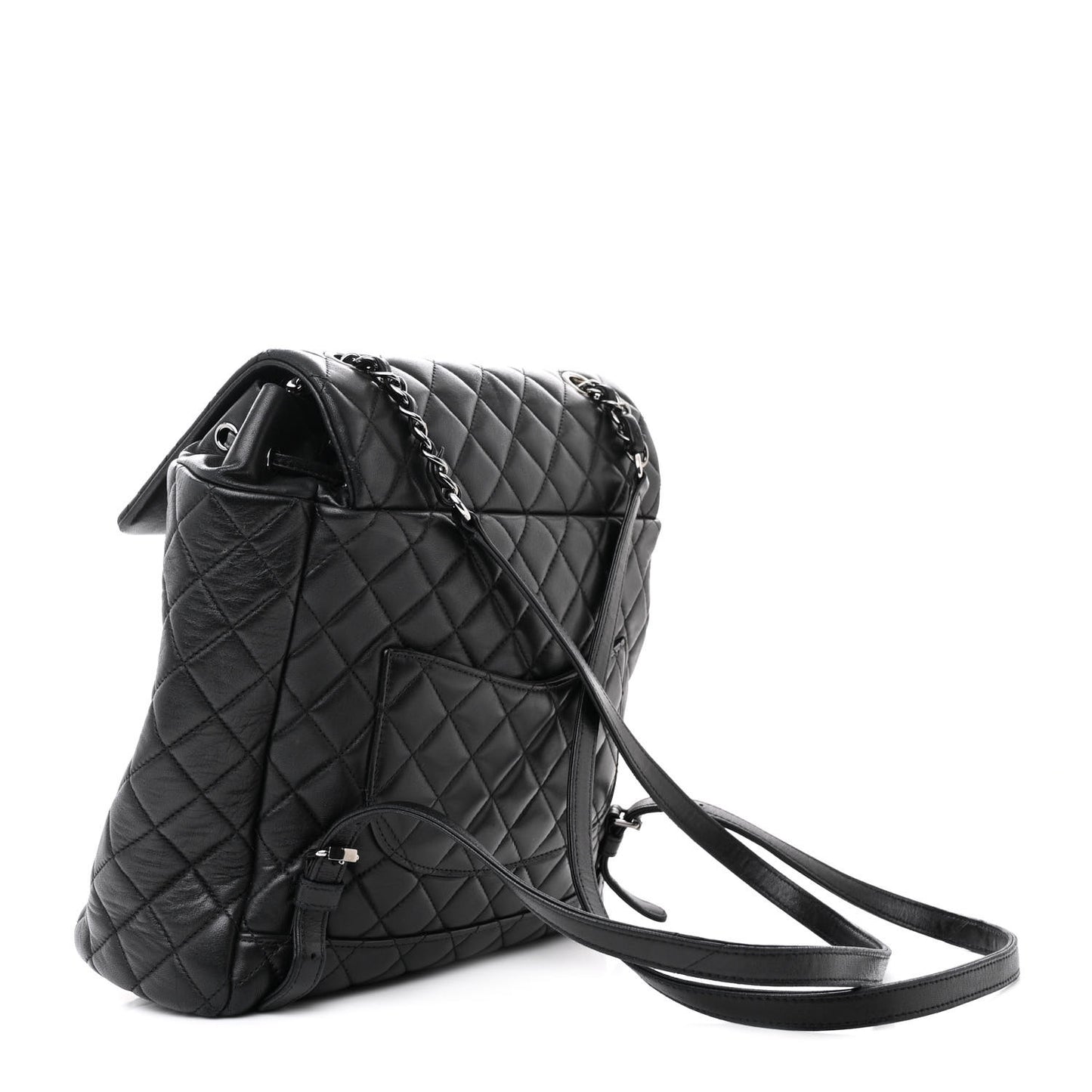 Lambskin Quilted Large Urban Spirit Backpack Black