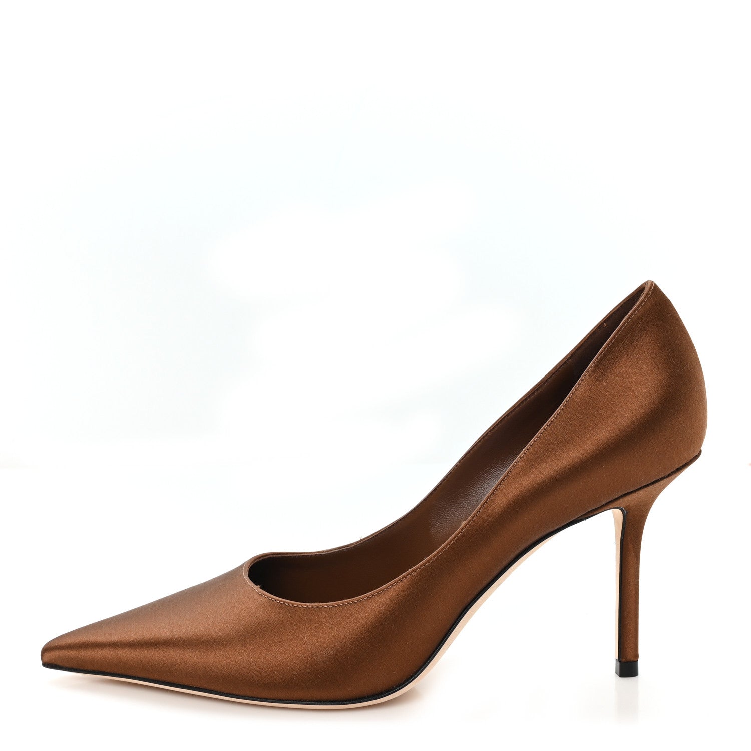 Jimmy Choo Satin Love 85 Pumps 38 Bronze 1915850 – FASHIONPHILE