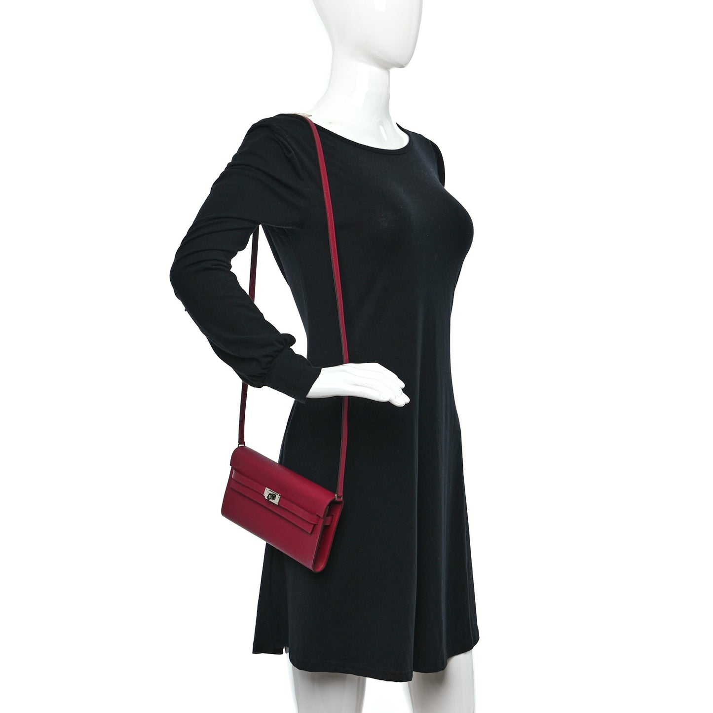 Epsom Kelly Wallet To Go Rouge Grenat