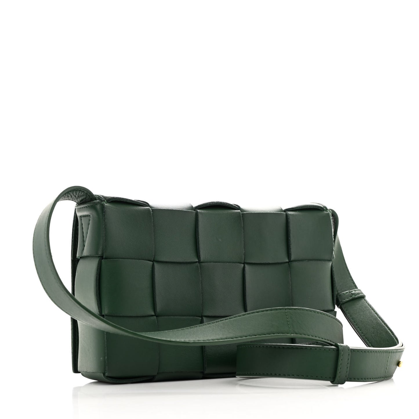 Lambskin Maxi Intrecciato Cassette Crossbody Bag Raintree