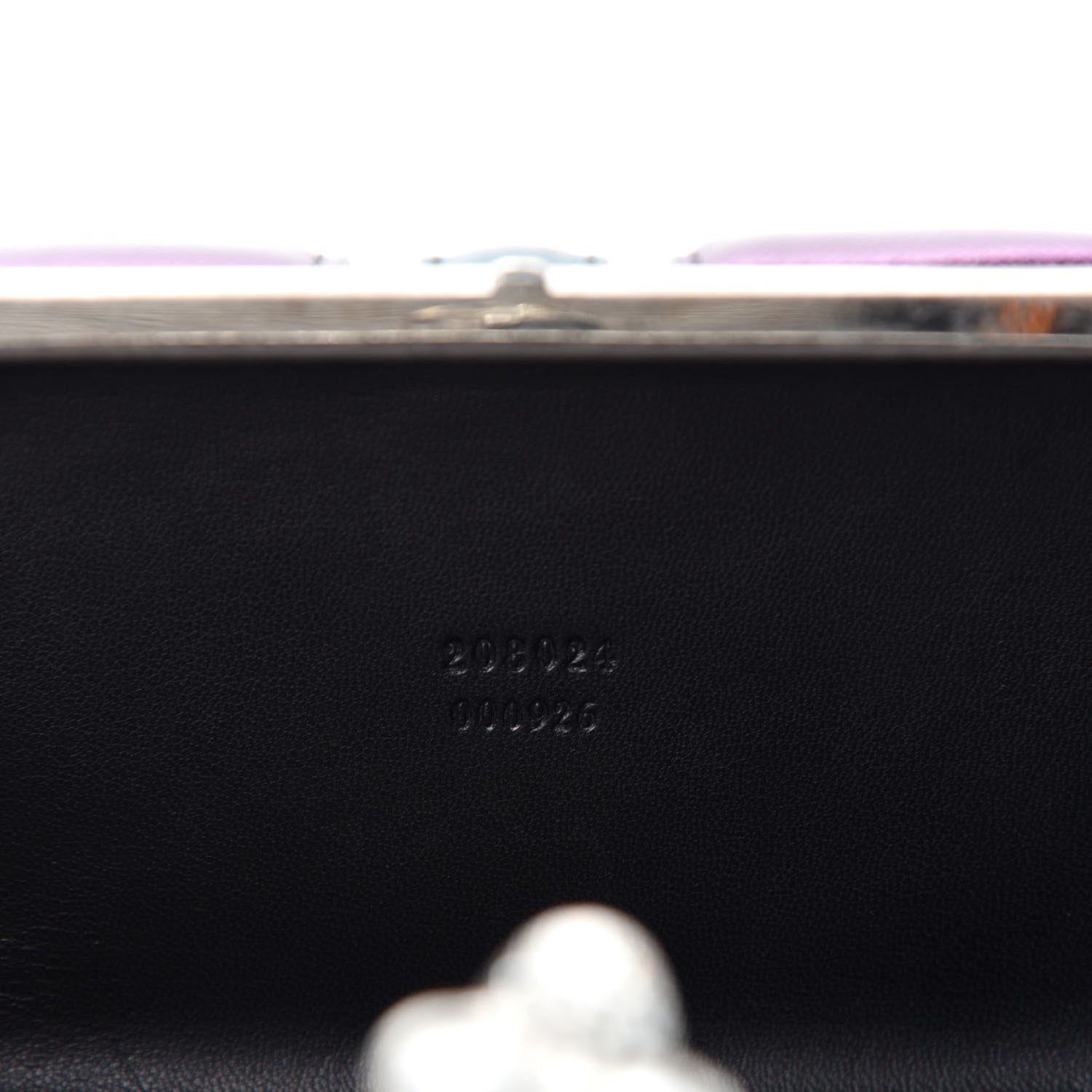 Alexander McQueen Metallic Saffiano Britannia Skull Box Clutch Green Black Purple 9 of 10