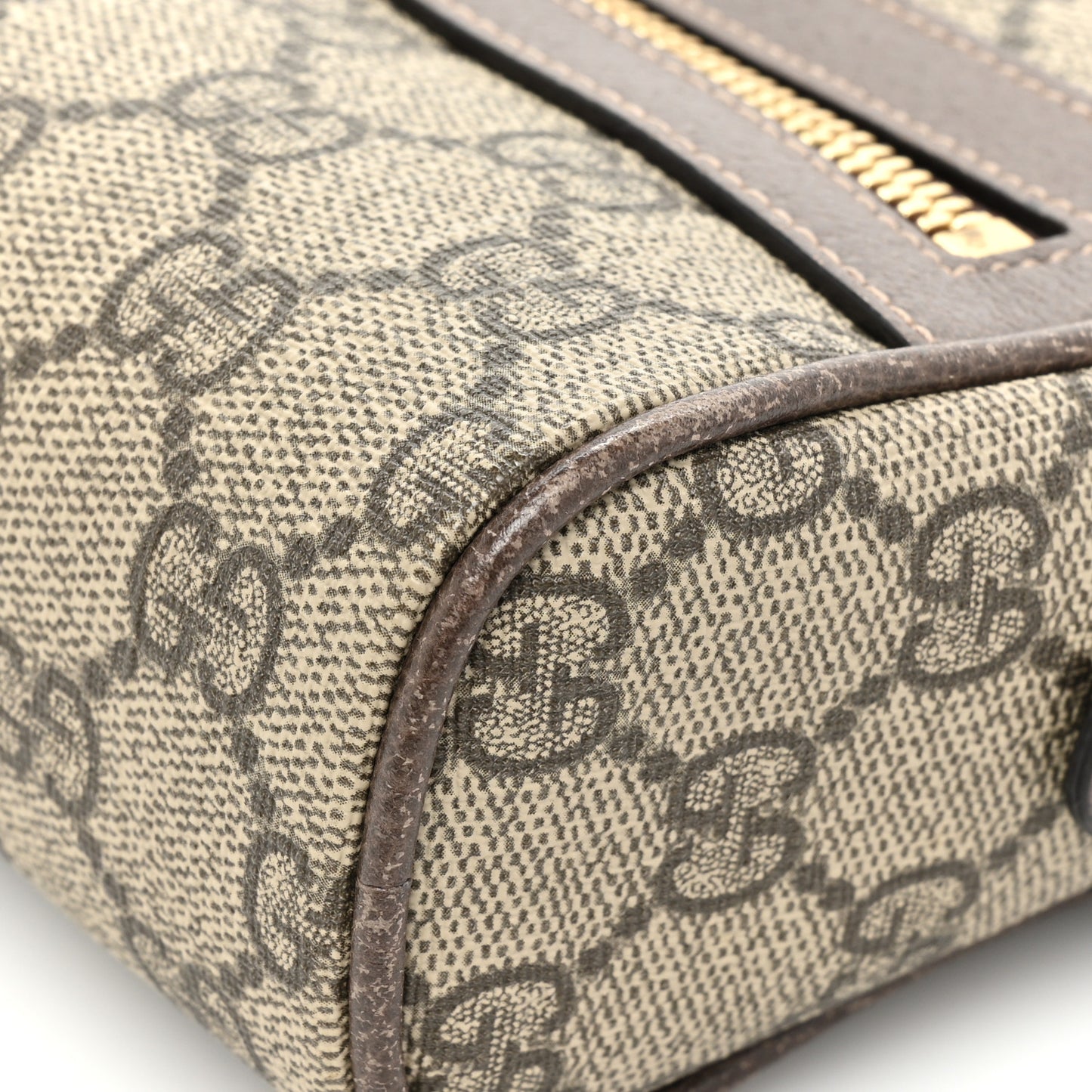 GG Supreme Monogram Web Small Ophidia Belt Bag 85 34 Dark Brown