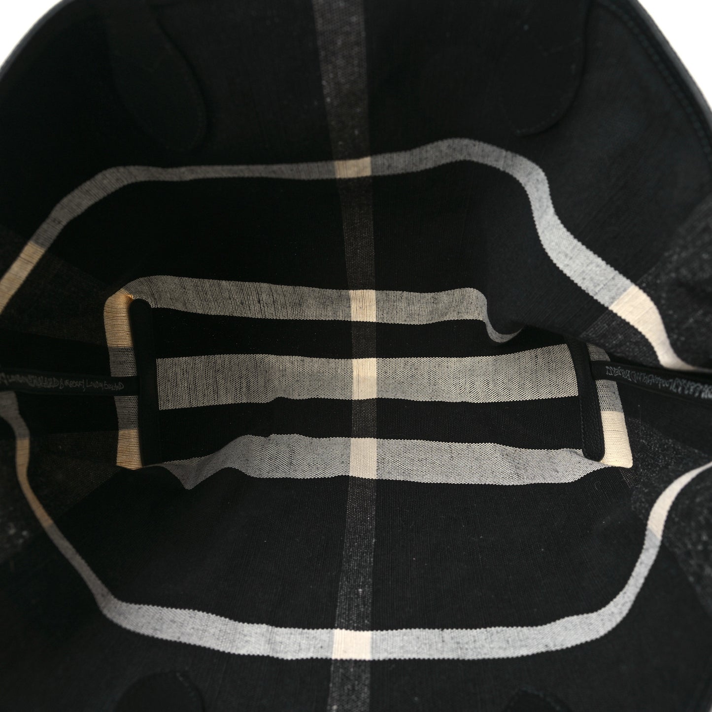 Coated Canvas Mega Check Medium Doodle Tote Black White