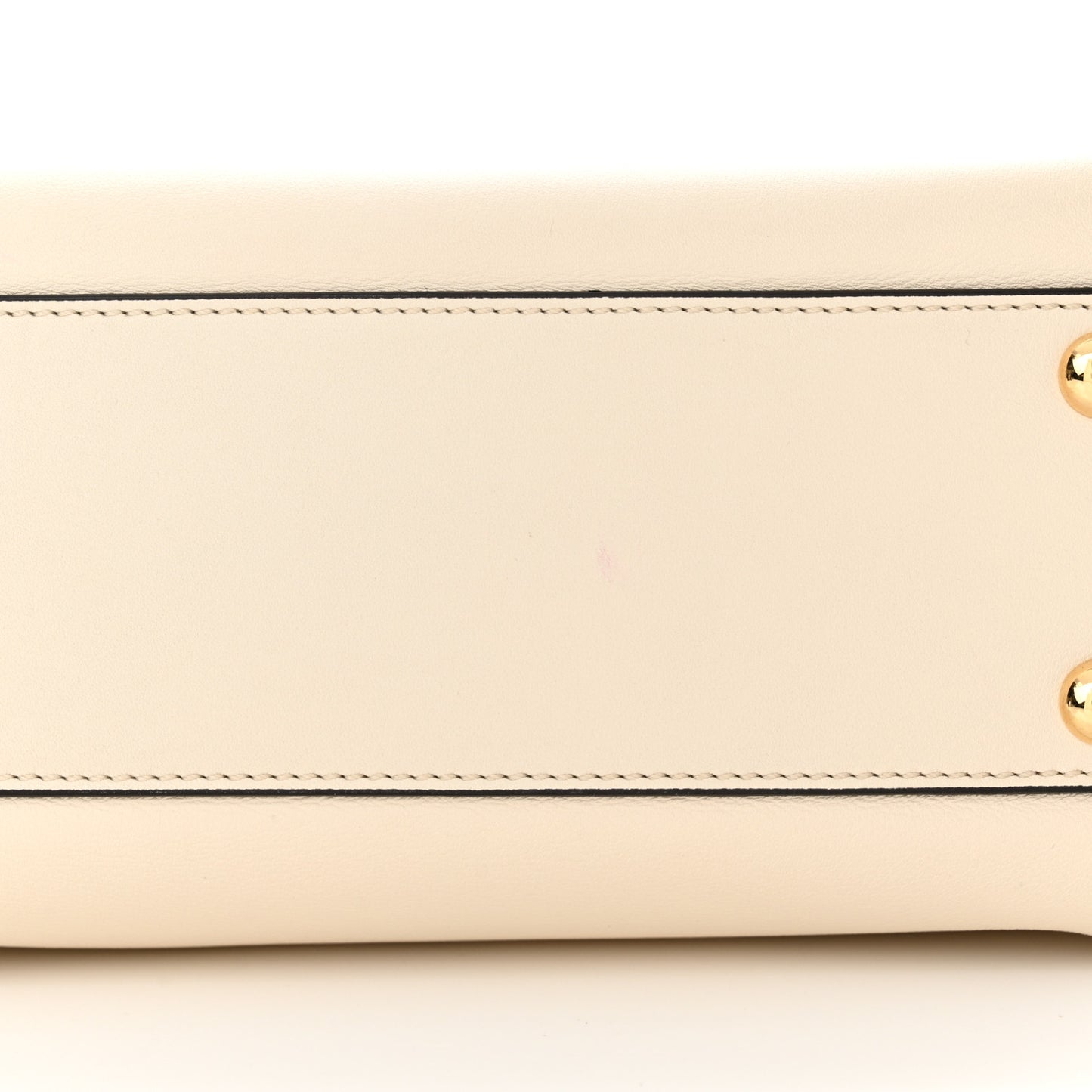 Vitello Seta Suede FF Mini Peekaboo Iconic Satchel Uovo Sigaro Marrone