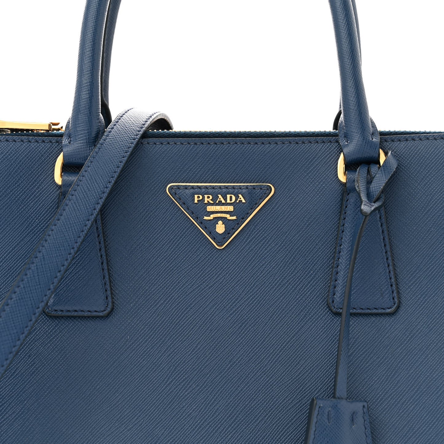 Saffiano Small Galleria Double Zip Tote Bluette