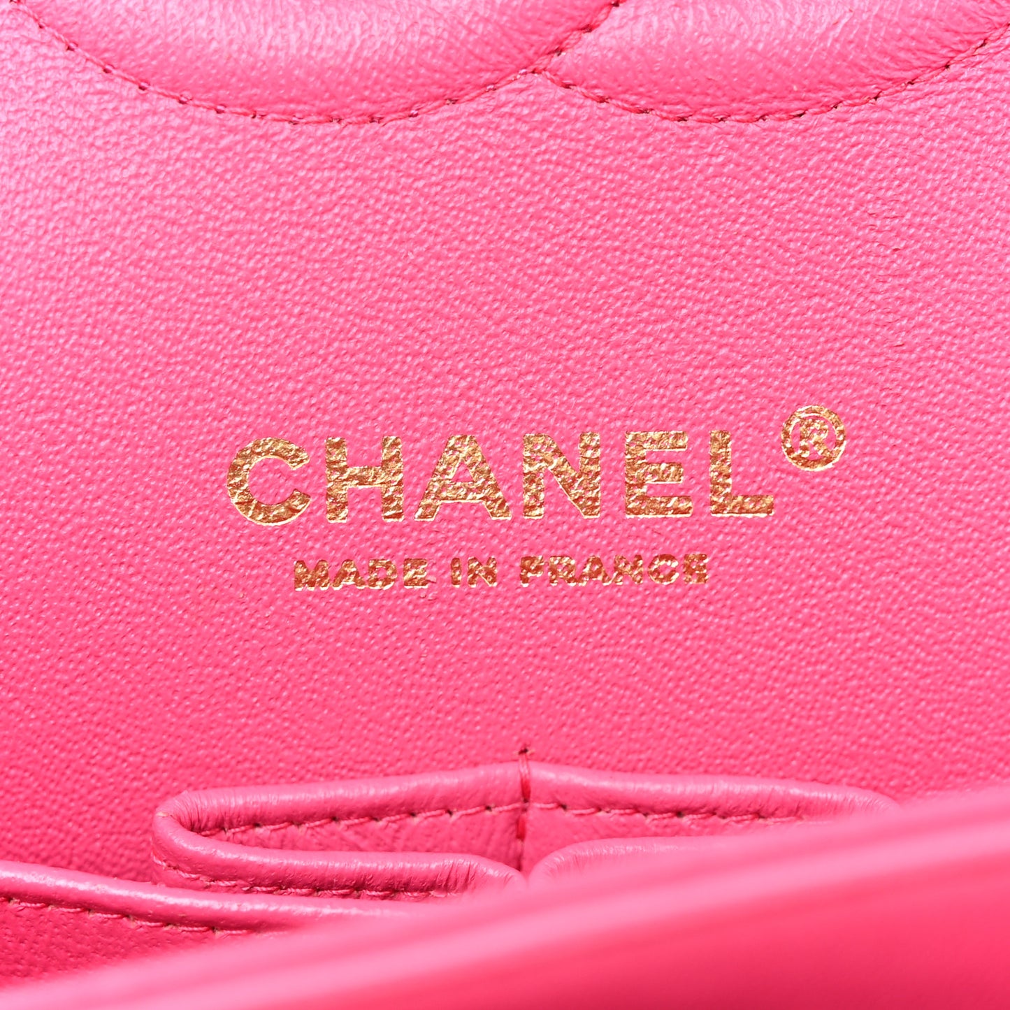 Lambskin Quilted Medium Double Flap Pink