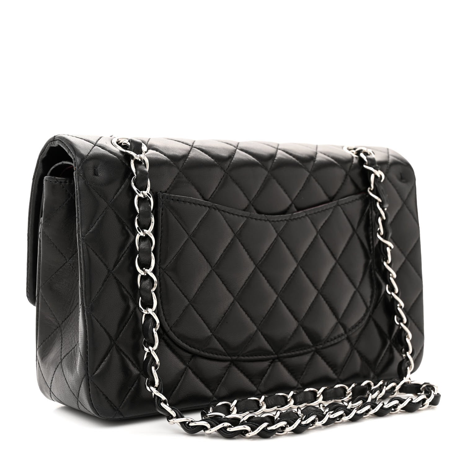 Chanel Lambskin Quilted Medium Double Flap Black 3 of 11