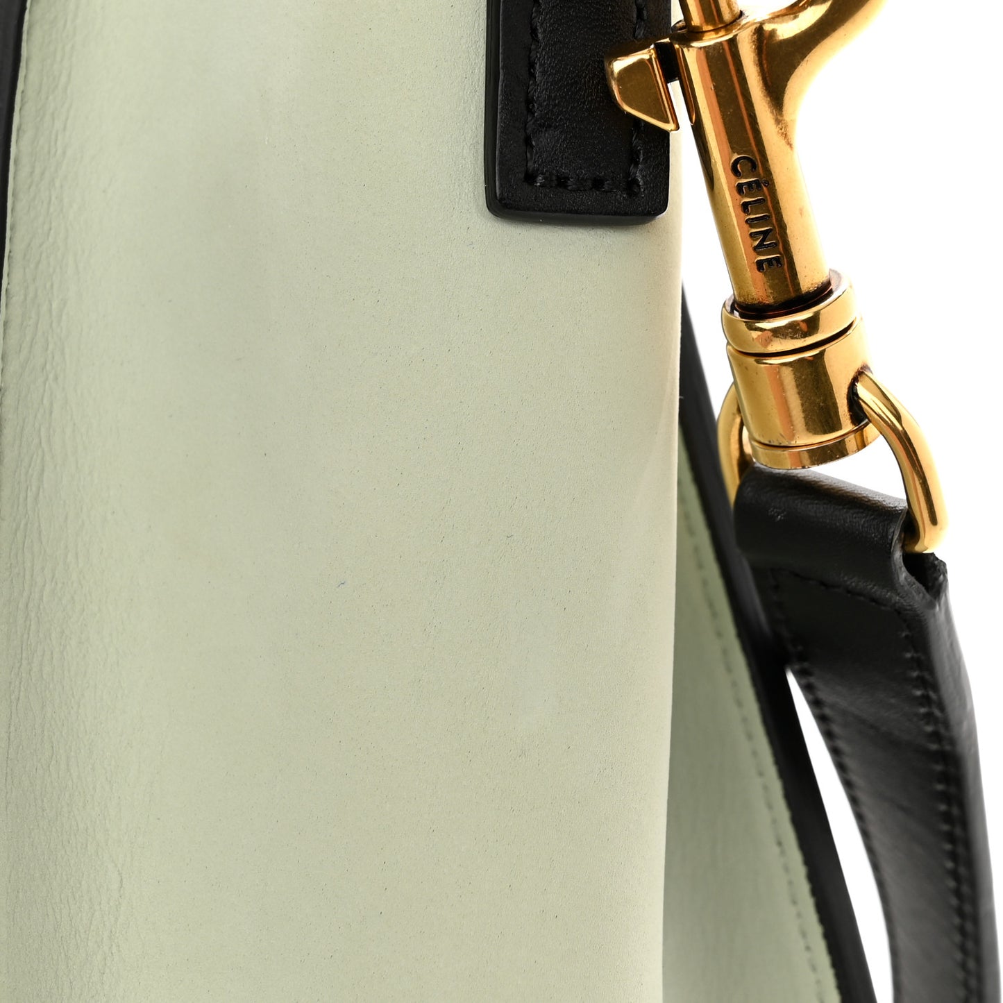 Baby Grained Calfskin Nano Tri-Color Luggage Zinc Almond