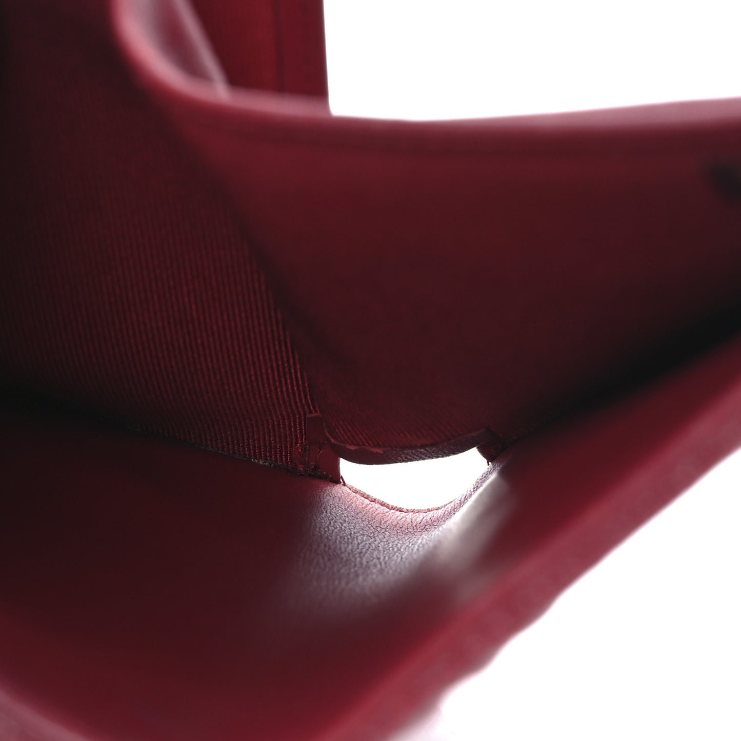 Caviar Quilted Compact Flap Wallet Dark Red