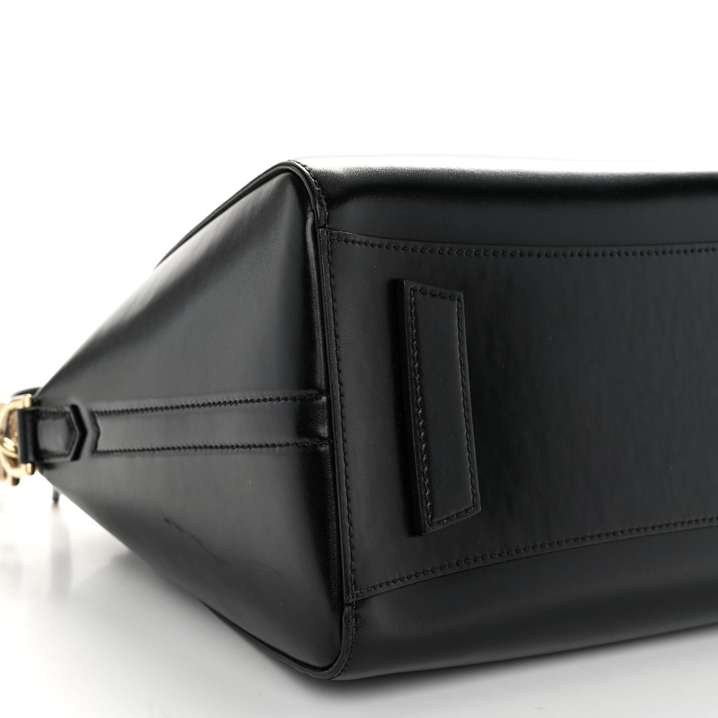 Shiny Lord Calfskin Small Antigona Black