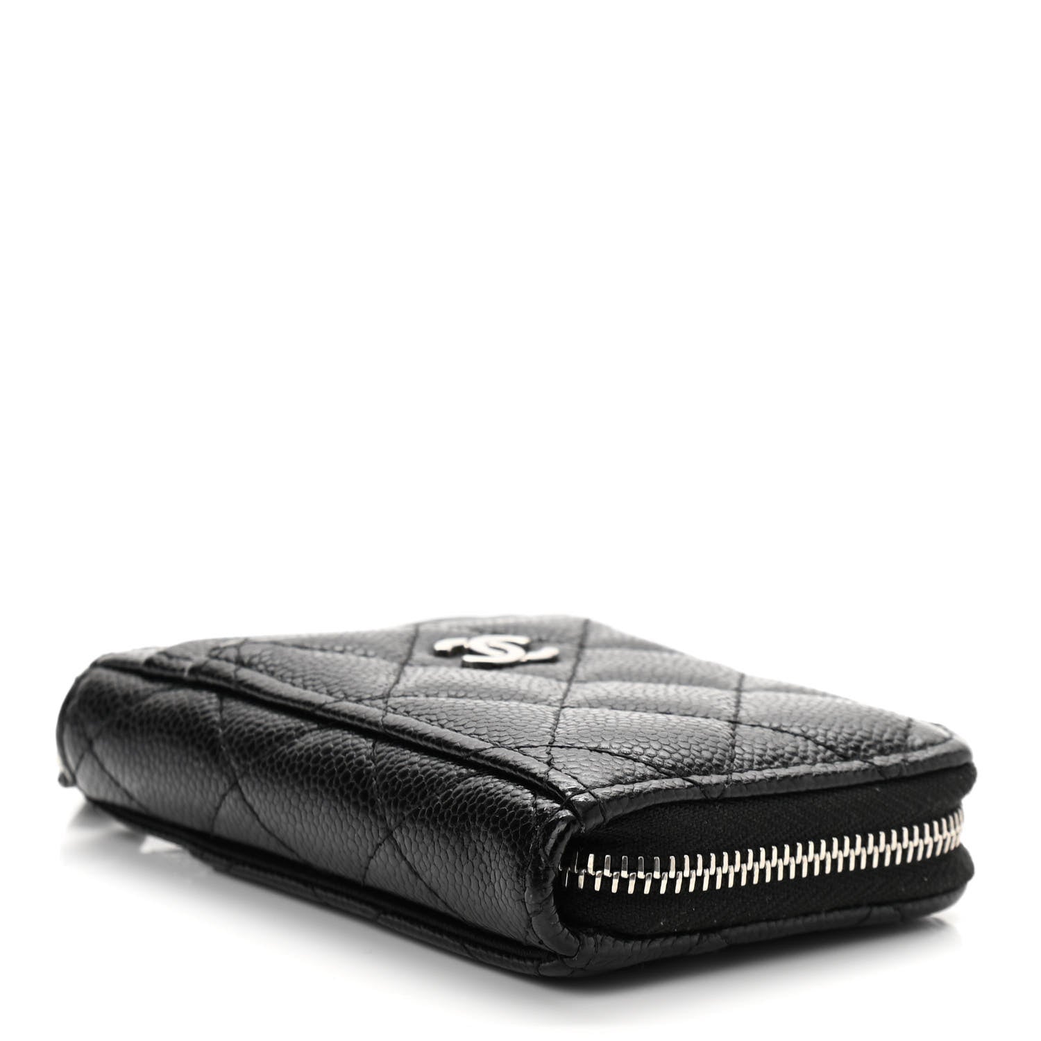Chanel Caviar Quilted Zip Card Holder Black 3 of 7