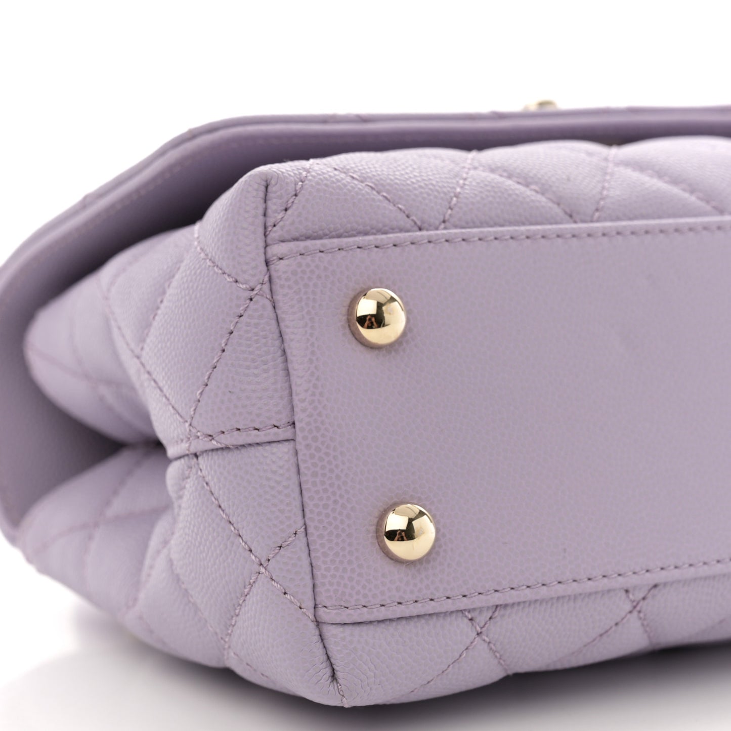 Caviar Quilted Mini Coco Handle Flap Light Purple
