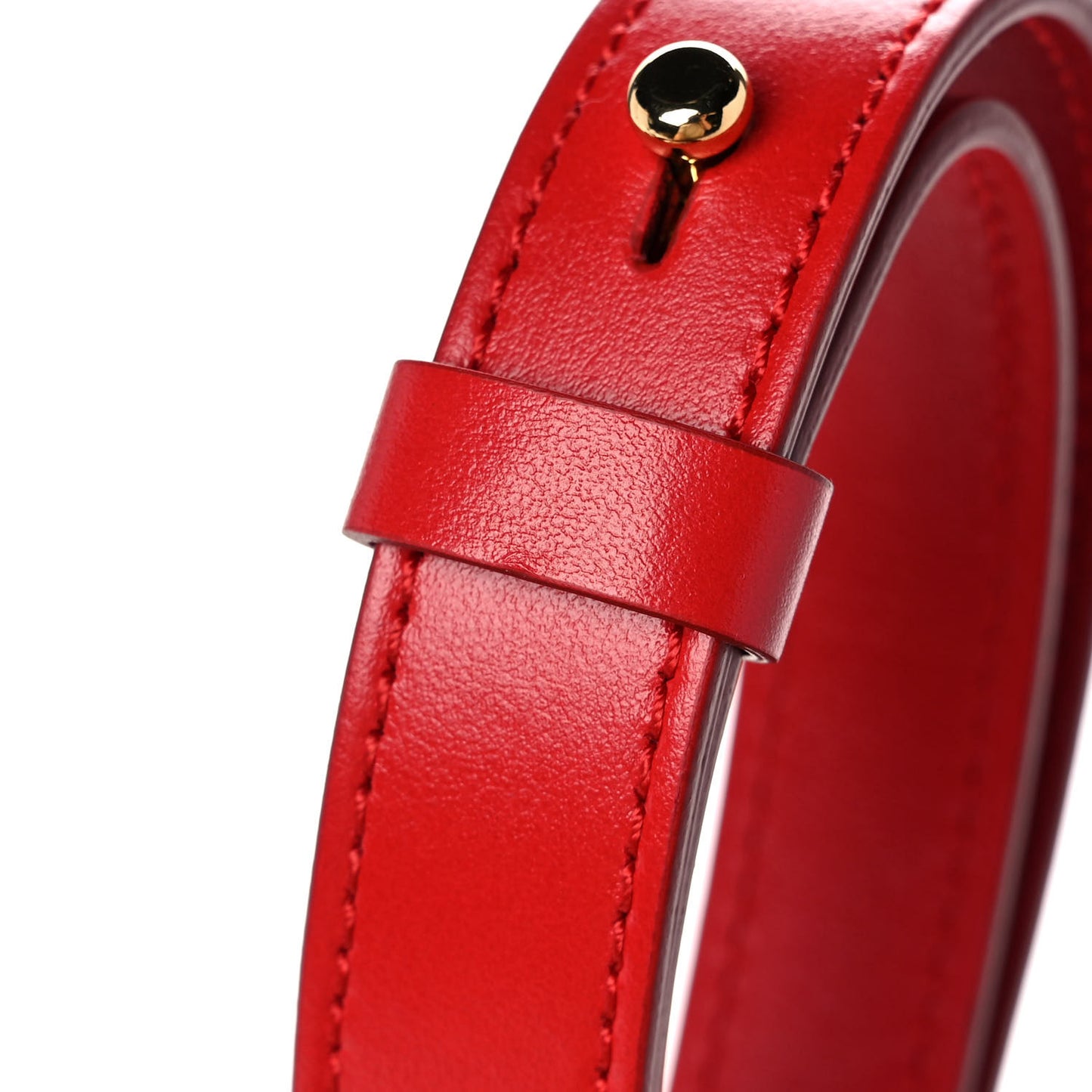 Shiny Calfskin Goatskin Mini C Double Carry Red Pink
