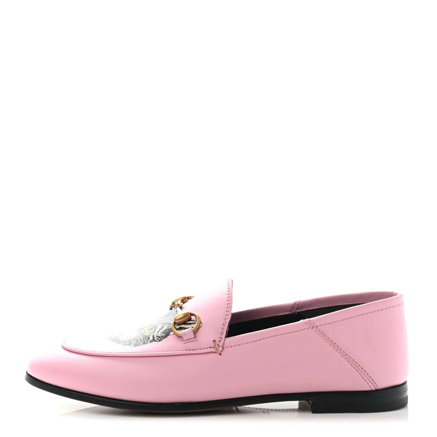 Gucci Lambskin Mystic Cat Womens Brixton Horsebit Loafers