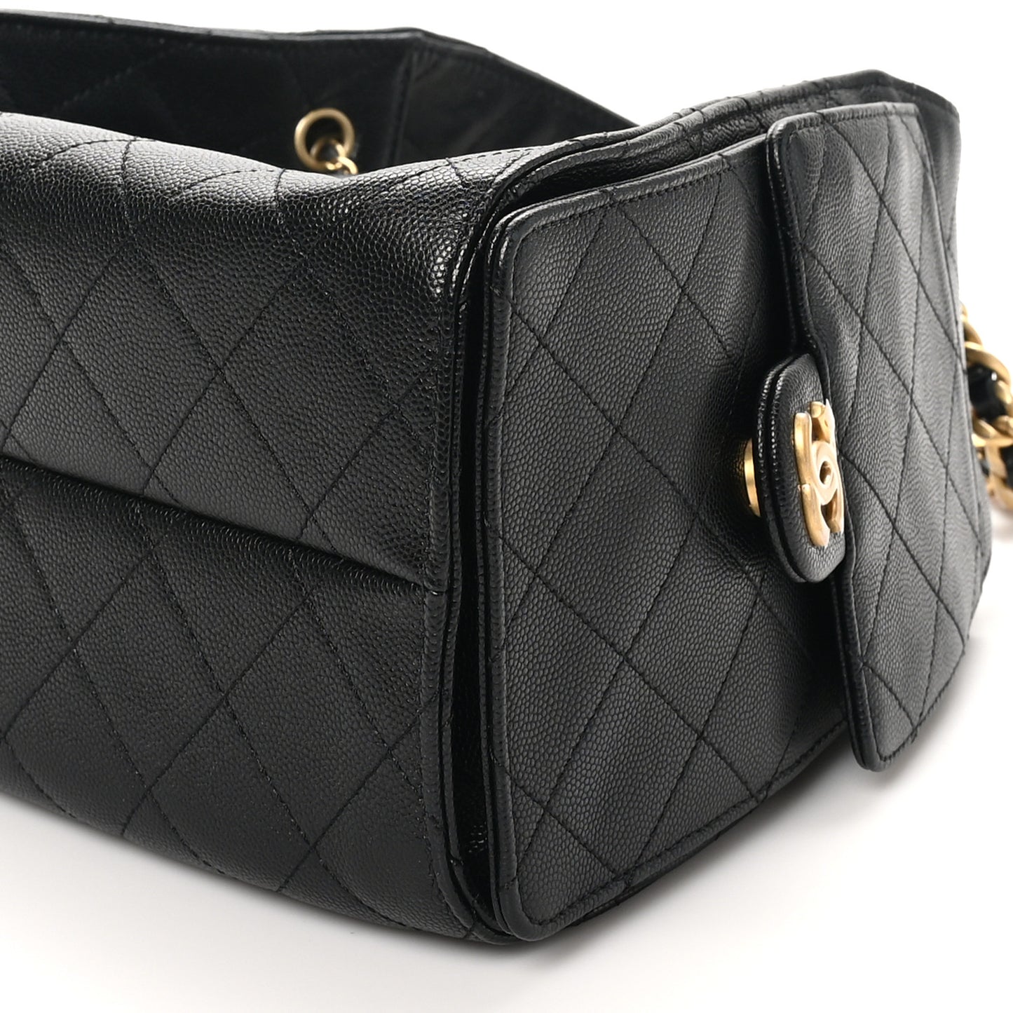 Caviar Quilted Small Chanel 25 Handbag Black