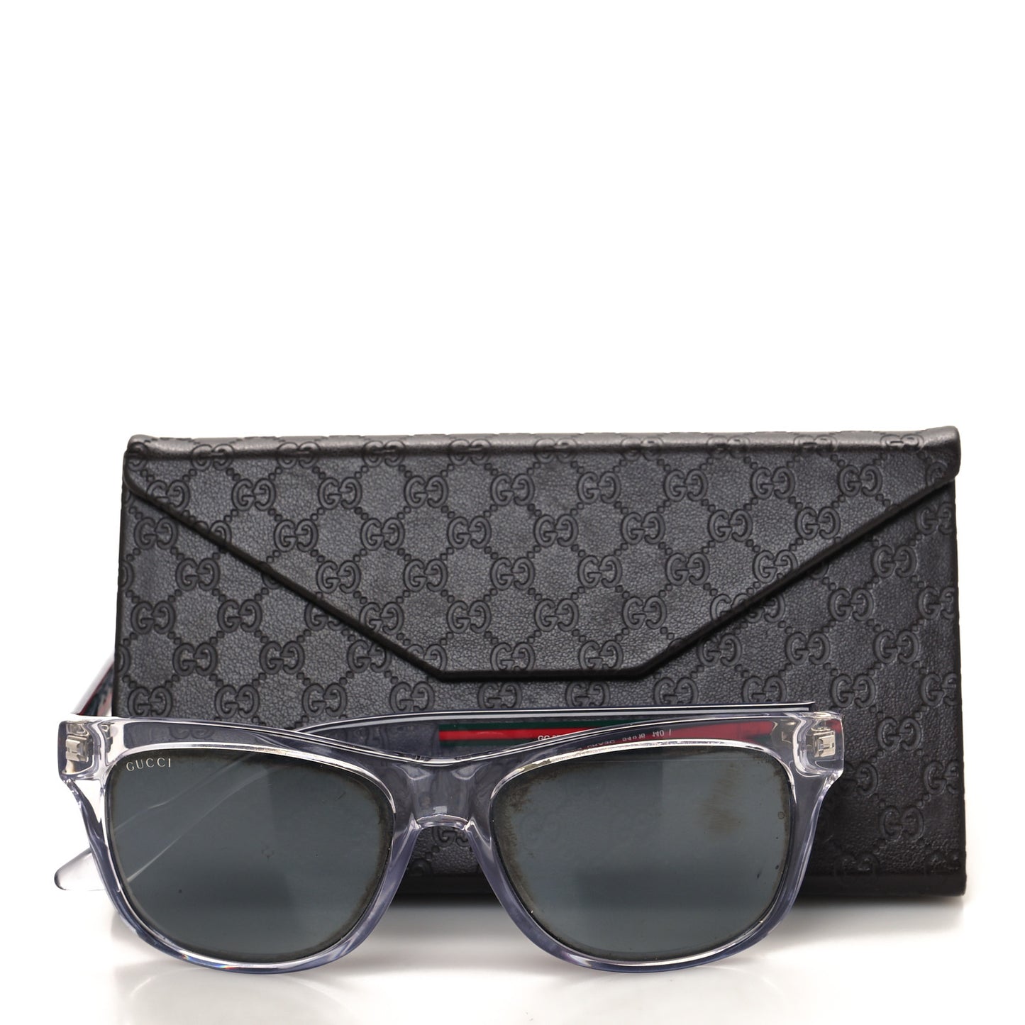 GG Bio-Based Frame Rectangle Web Sunglasses 3709/S Grey