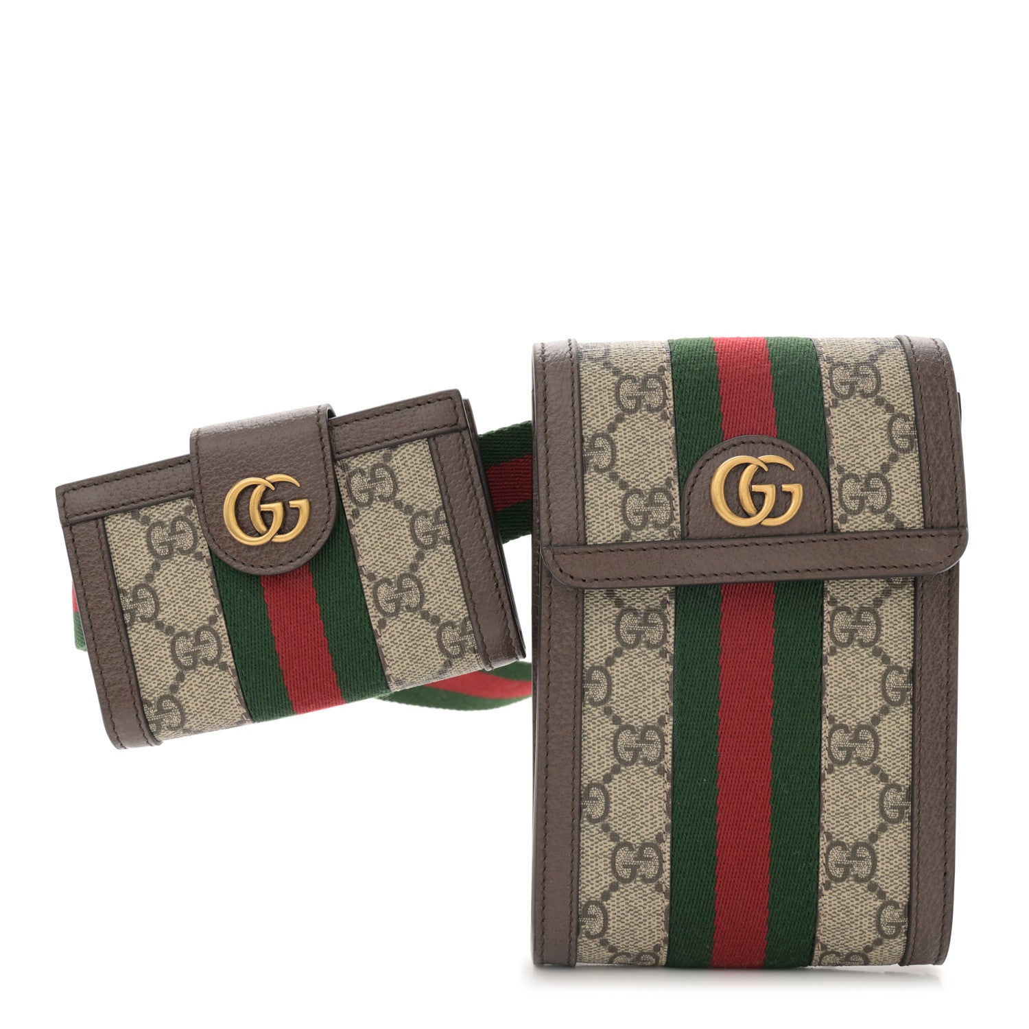 Gucci GG Supreme Monogram Web Ophidia Utility Belt Bag Beige Ebony New Acero 1 of 11