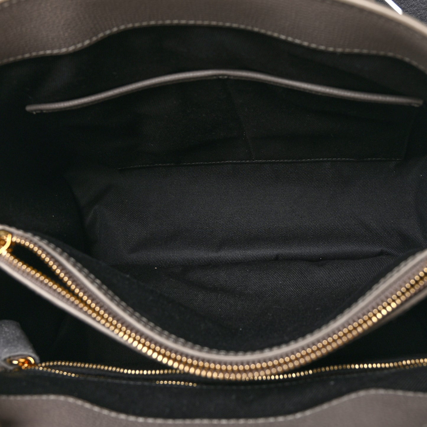 Grainy Calfskin House Check Medium Banner Tote Taupe Brown