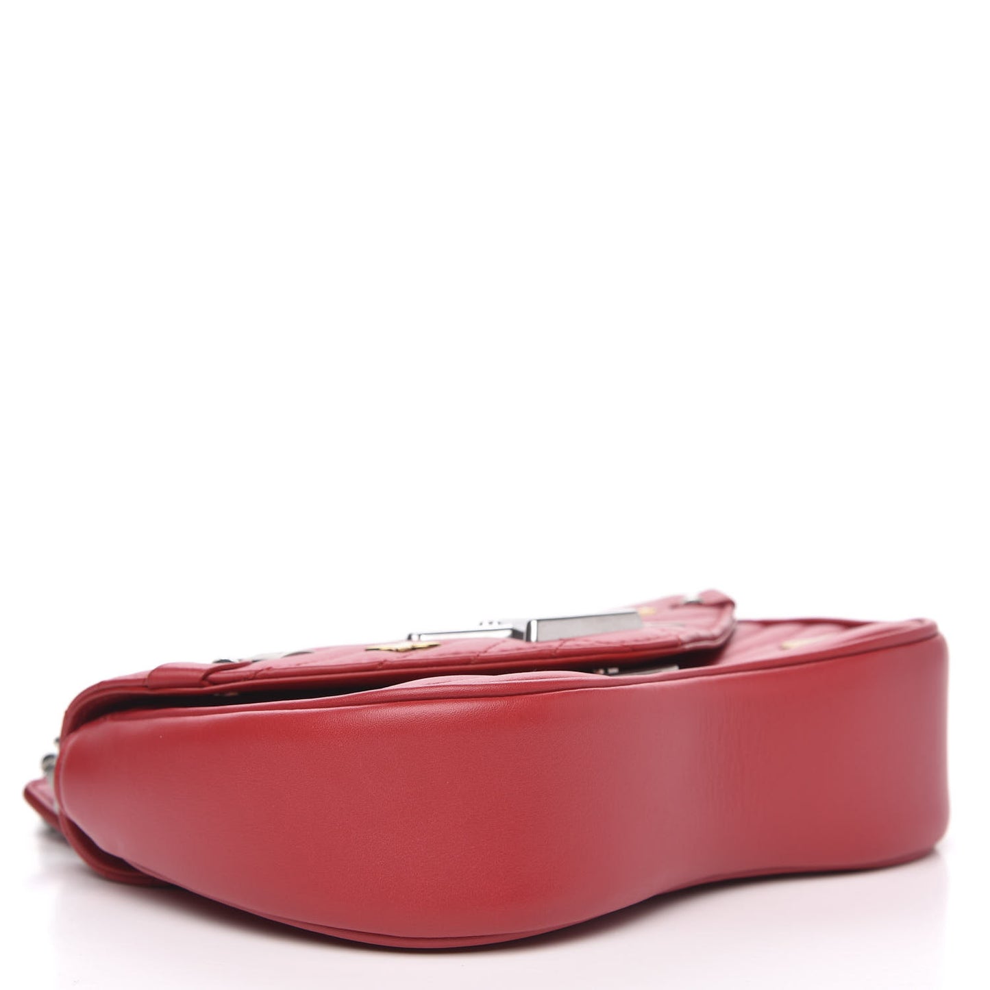 Calfskin Love Lock New Wave Chain MM Scarlet