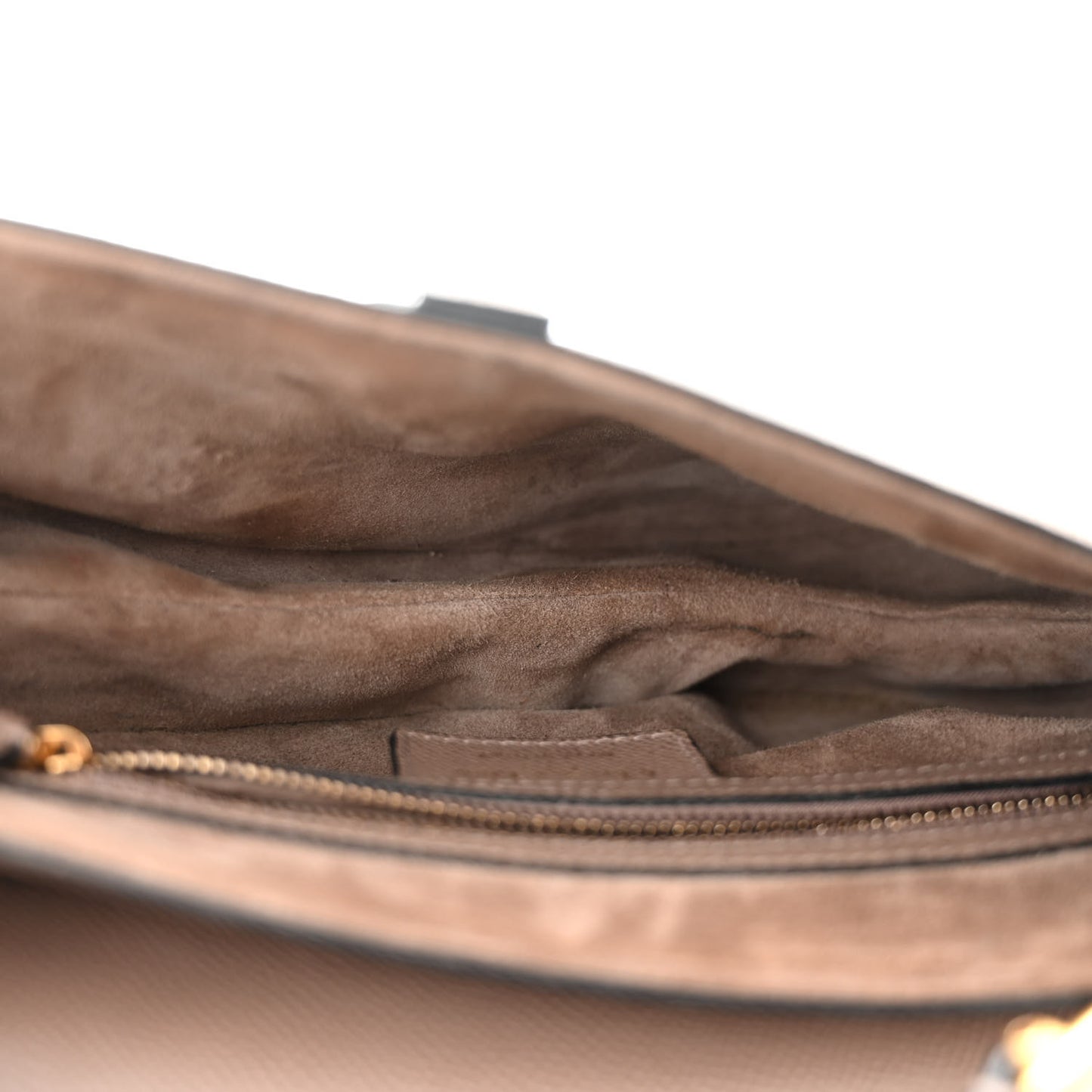 Grained Calfskin Saddle Bag Warm Taupe
