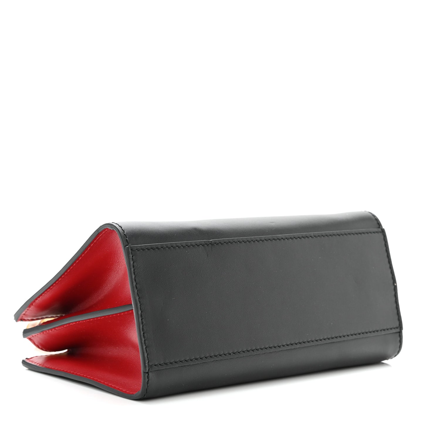 Nappa Bamboo Web Mini Nymphaea Top Handle Bag Black