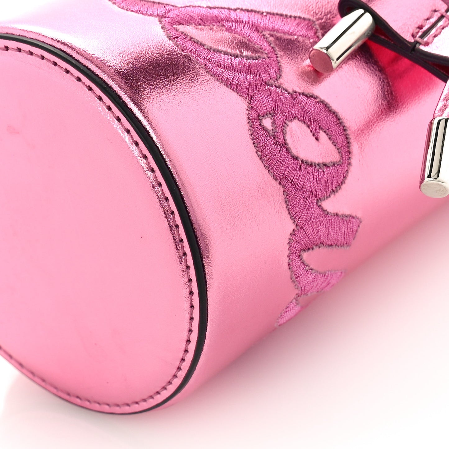 Metallic Calfskin Mary Jane Bucket Confettis