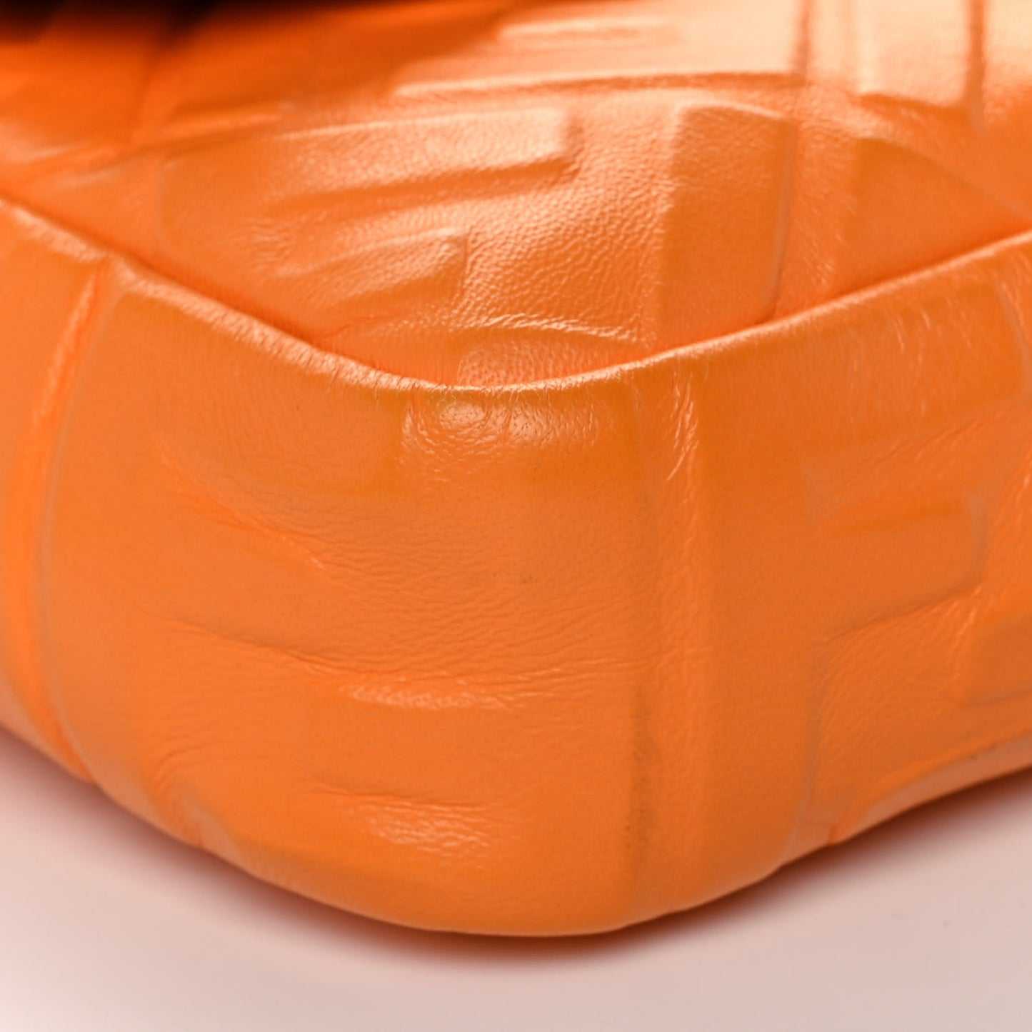 Nappa FF 1974 Embossed Baguette Clementine