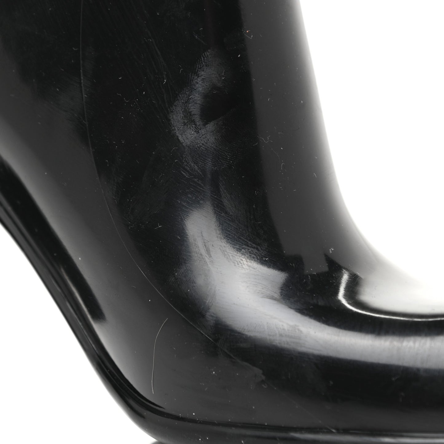 Rubber Shine Ankle Boots 38 Black
