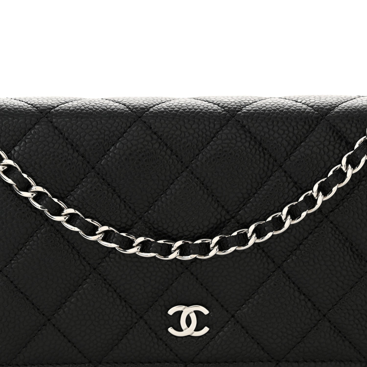 Chanel Caviar Quilted Wallet on Chain WOC Black 9 of 11