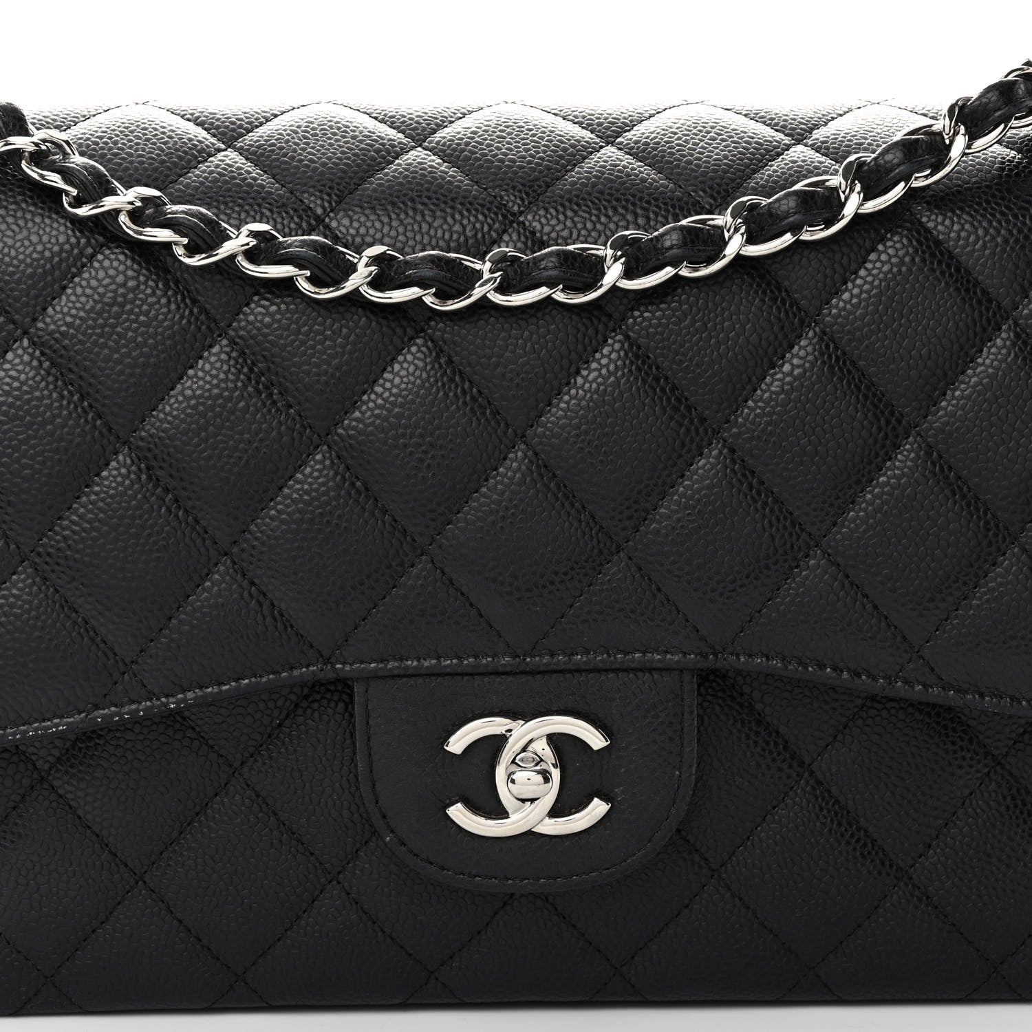 Chanel Caviar Quilted Jumbo Double Flap Black 8 of 11