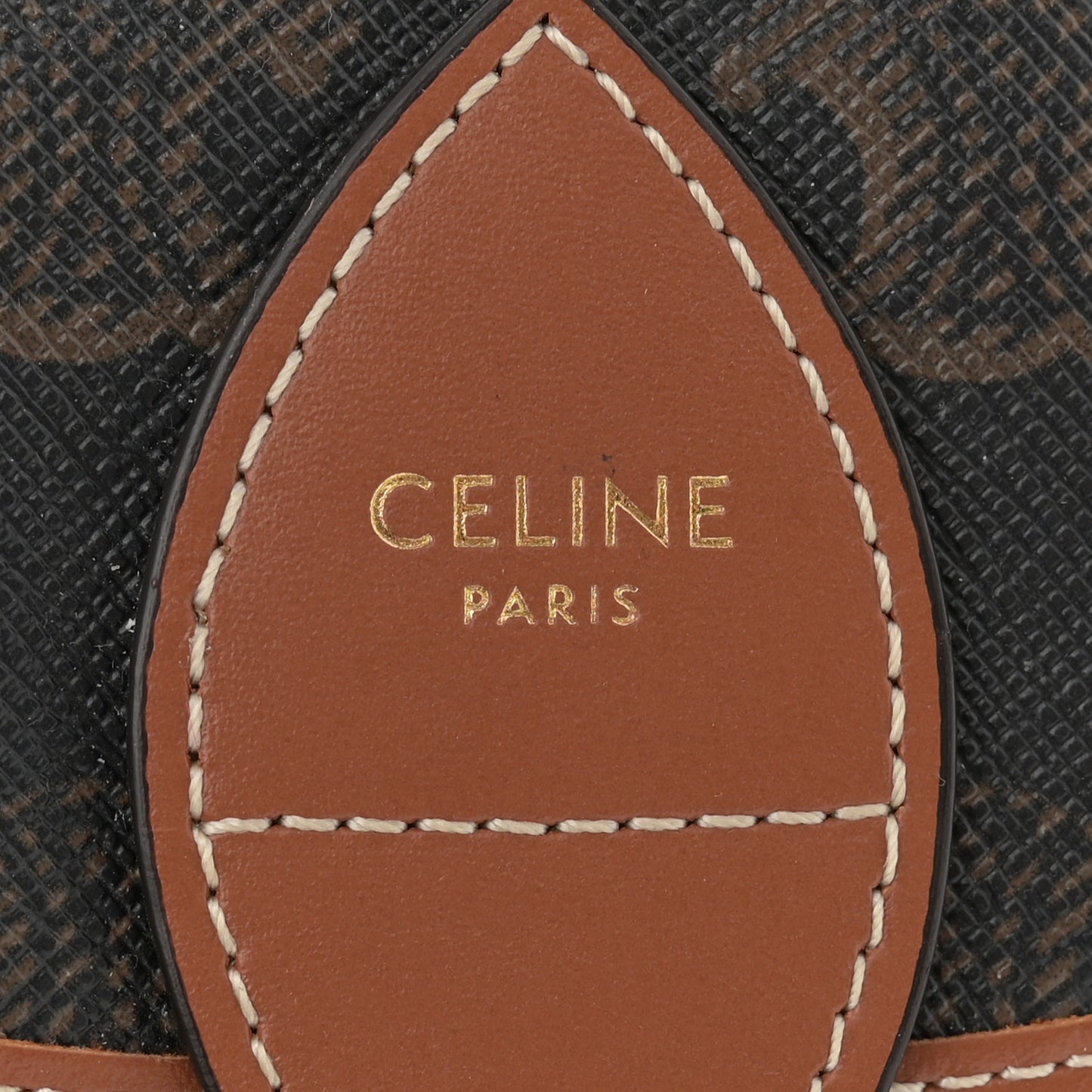 Triomphe Canvas Calfskin Mini Folco Backpack Tan