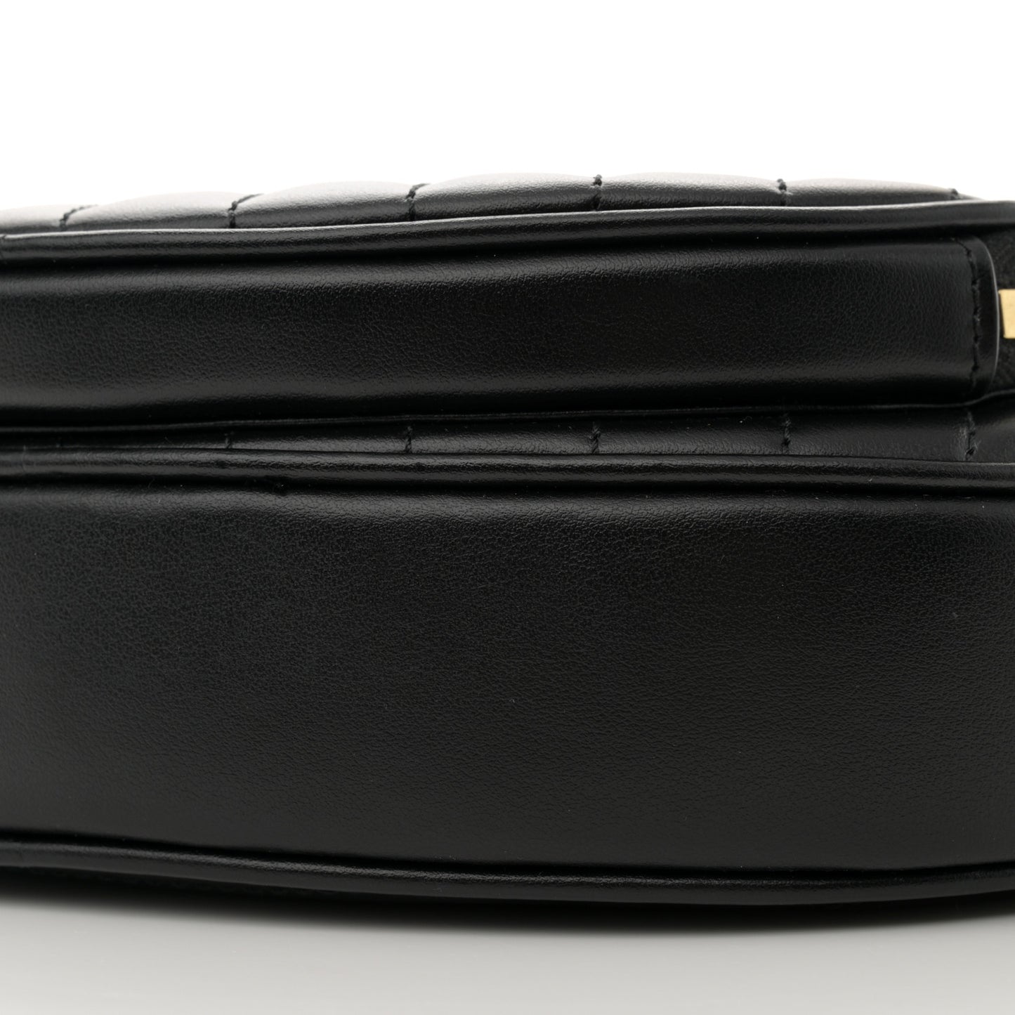 Calfskin Matelasse Diagonal Mini Interlocking G Heart Shoulder Bag Black