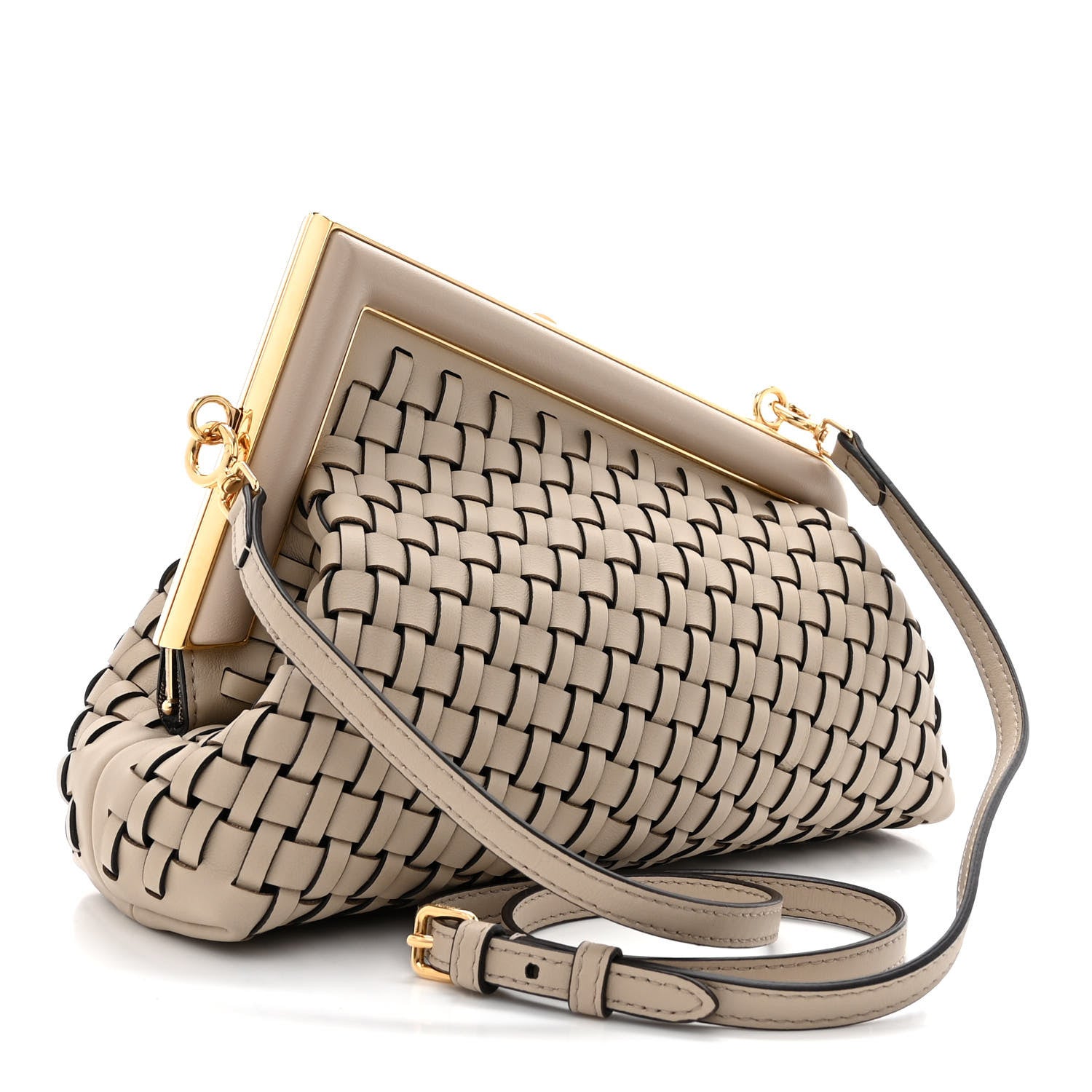 Fendi Vitello Grace Intreccio Small Fendi First Nuvola 3 of 10