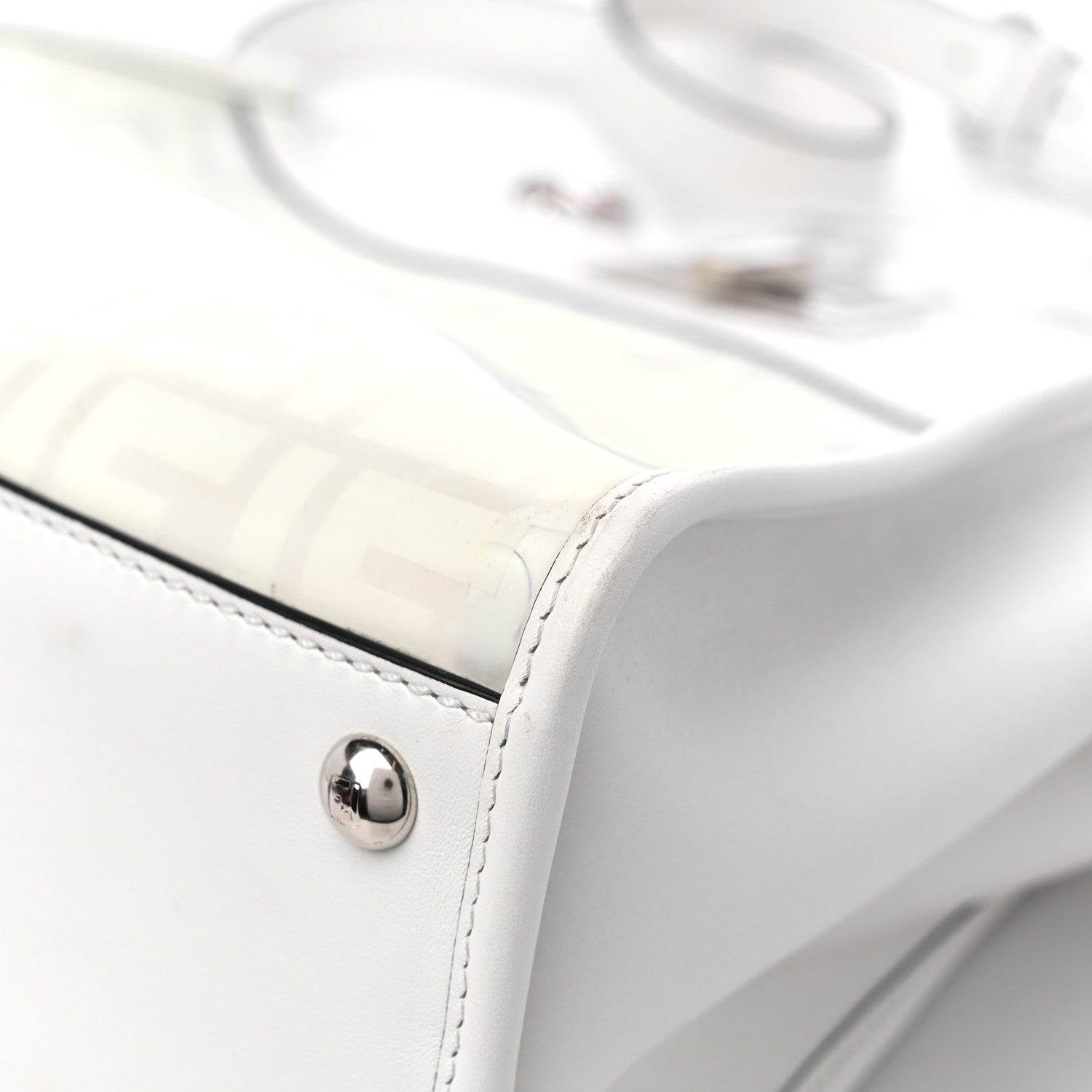 Fendi TPU FF Vitello Century Peekaboo Satchel White 11 of 13