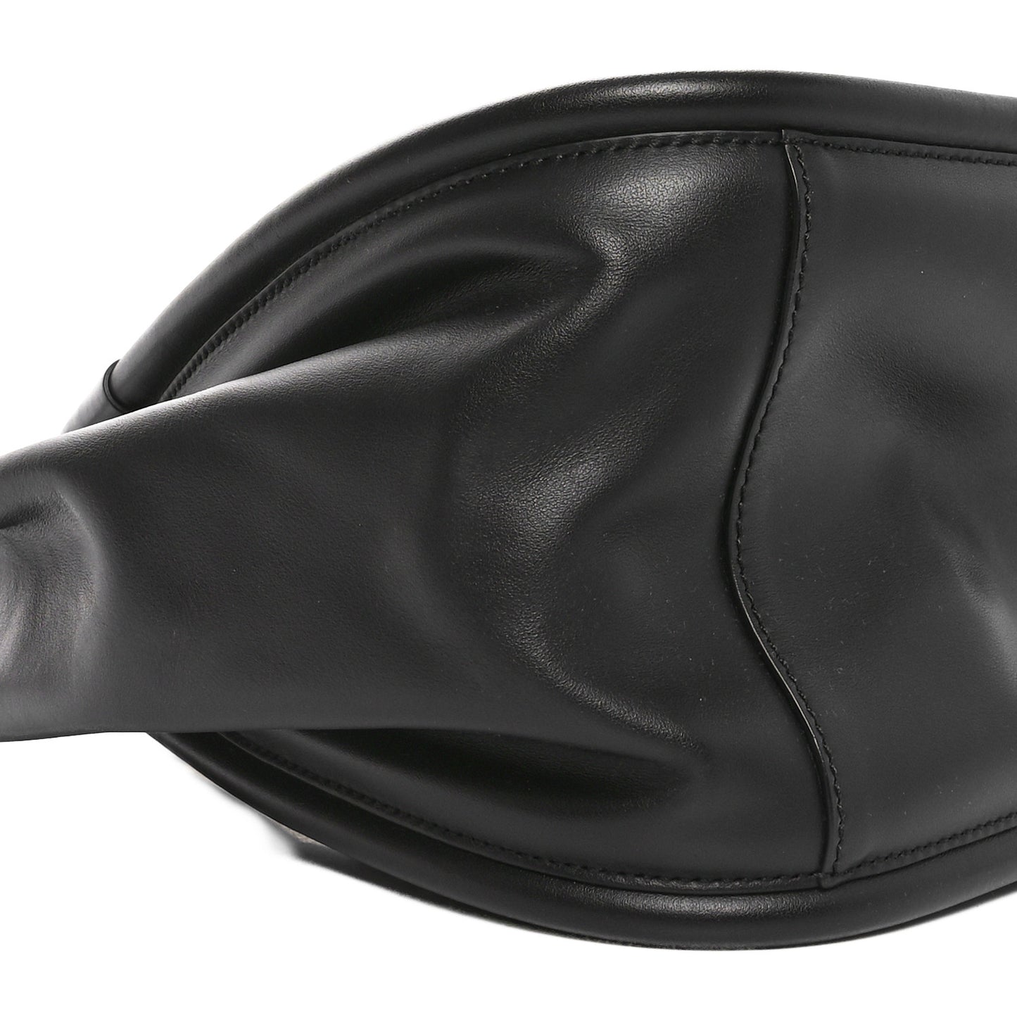 Calfskin Small Ruched Tote Black