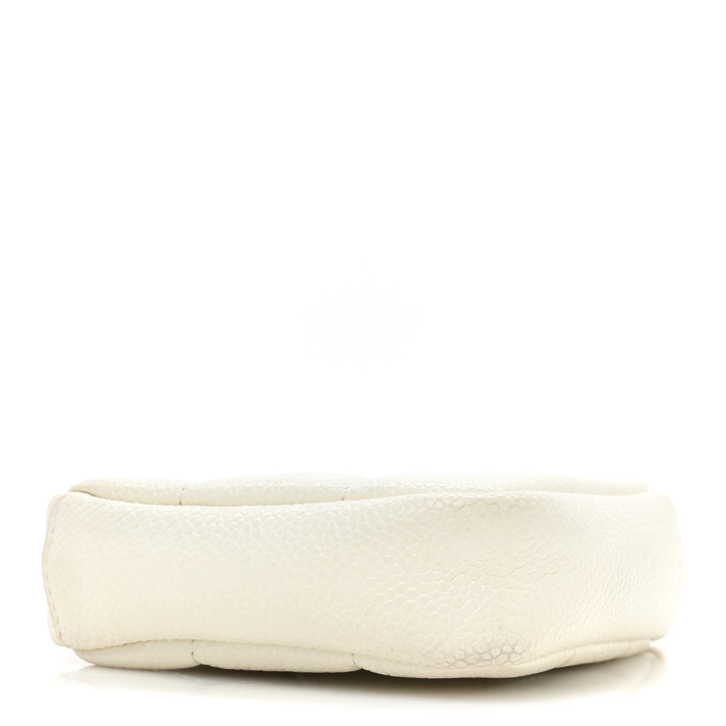 Caviar Quilted Diamond Belt Bag White