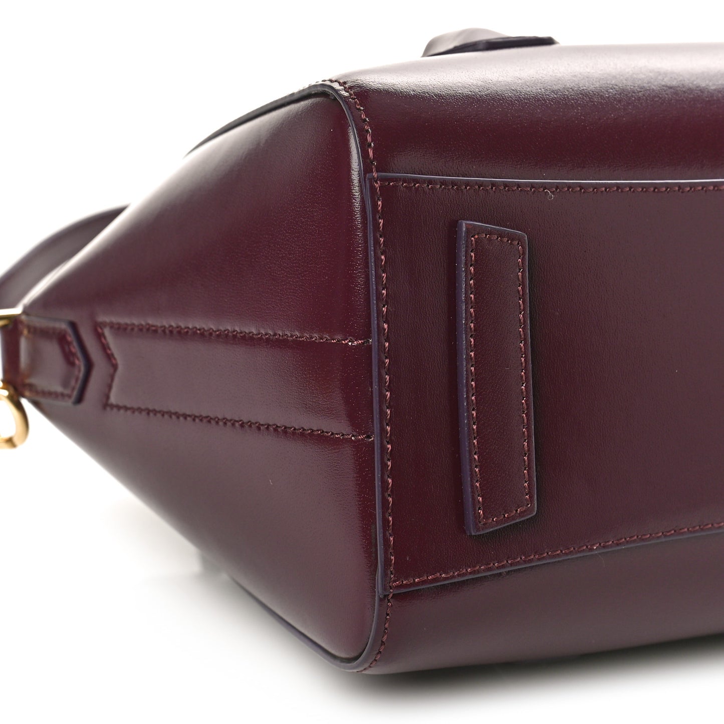 Box Calfskin Mini Lock Antigona Oxblood Red