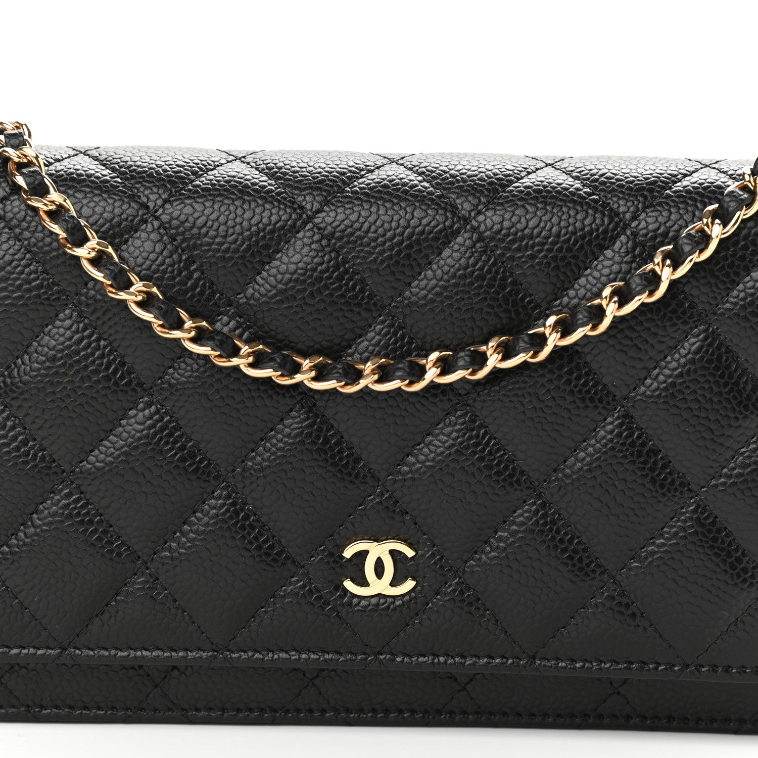 Chanel Caviar Quilted Wallet On Chain WOC Black 12 of 13
