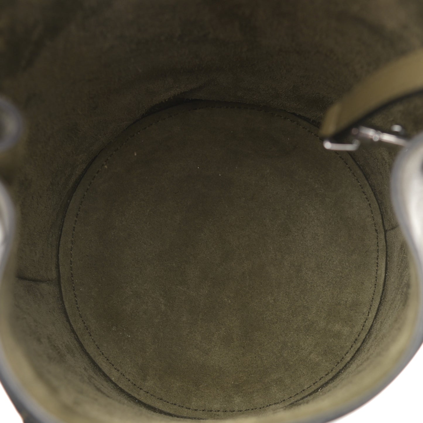 Smooth Calfskin Nano Big Bag Bucket Army Green