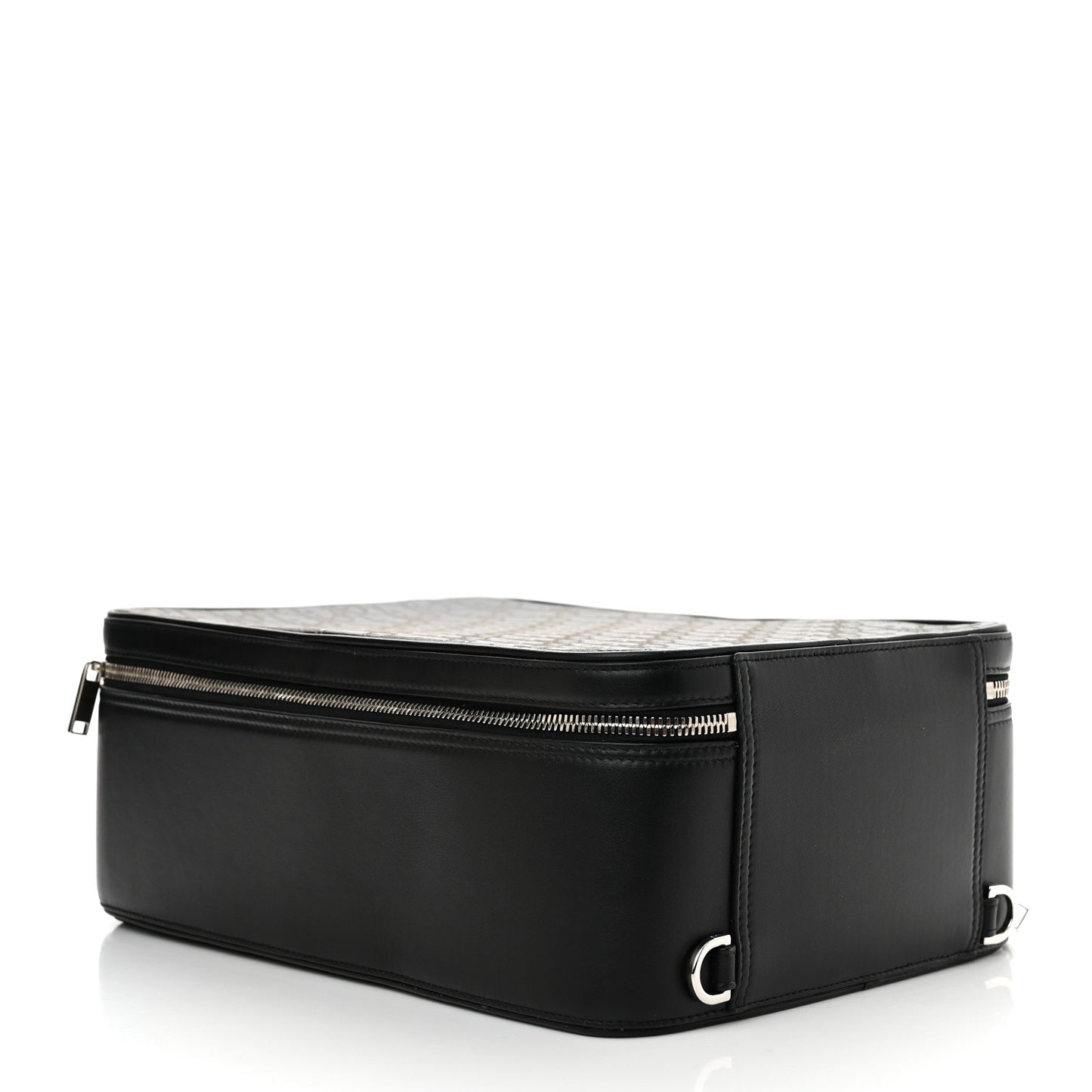 Calfskin Oblique Galaxy Perforated Marsupio World Tour Pelle Sling Black White
