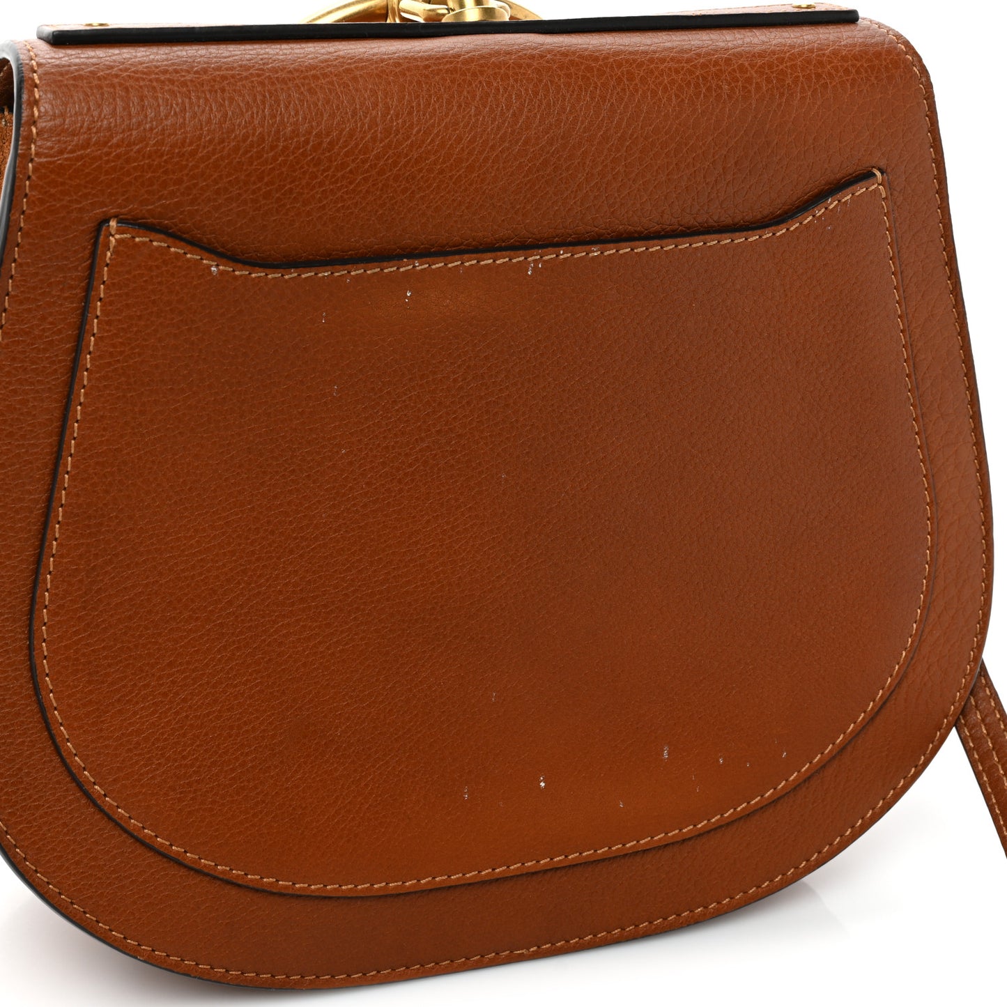 Calfskin Suede Medium Nile Bracelet Bag Caramel