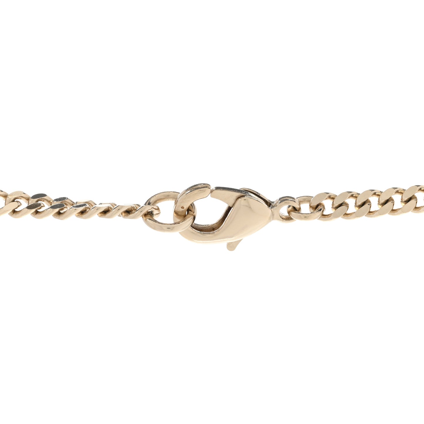 Crystal Dog Tag Chain Necklace Gold