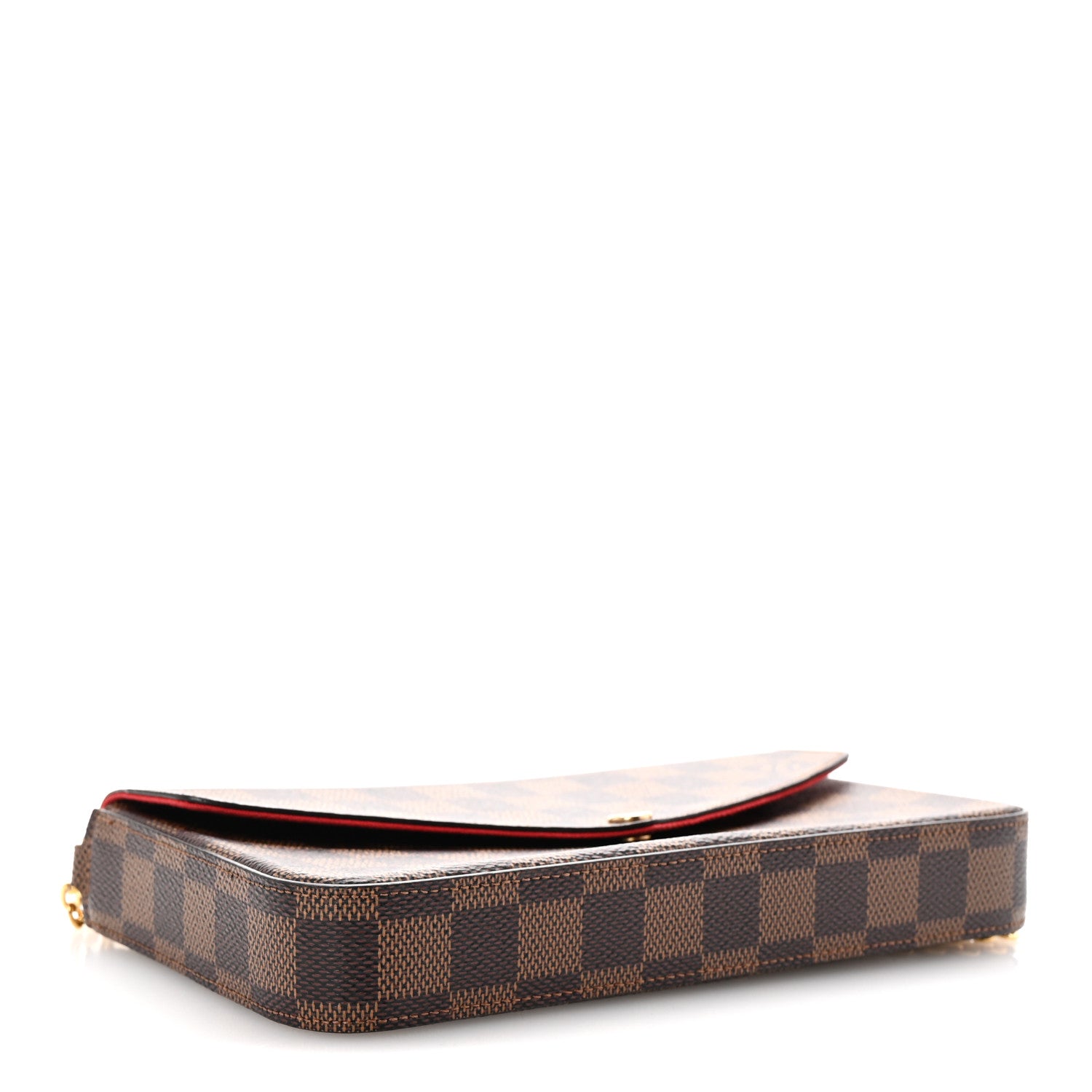 Louis Vuitton Damier Ebene Pochette Felicie Chain Wallet 5 of 10