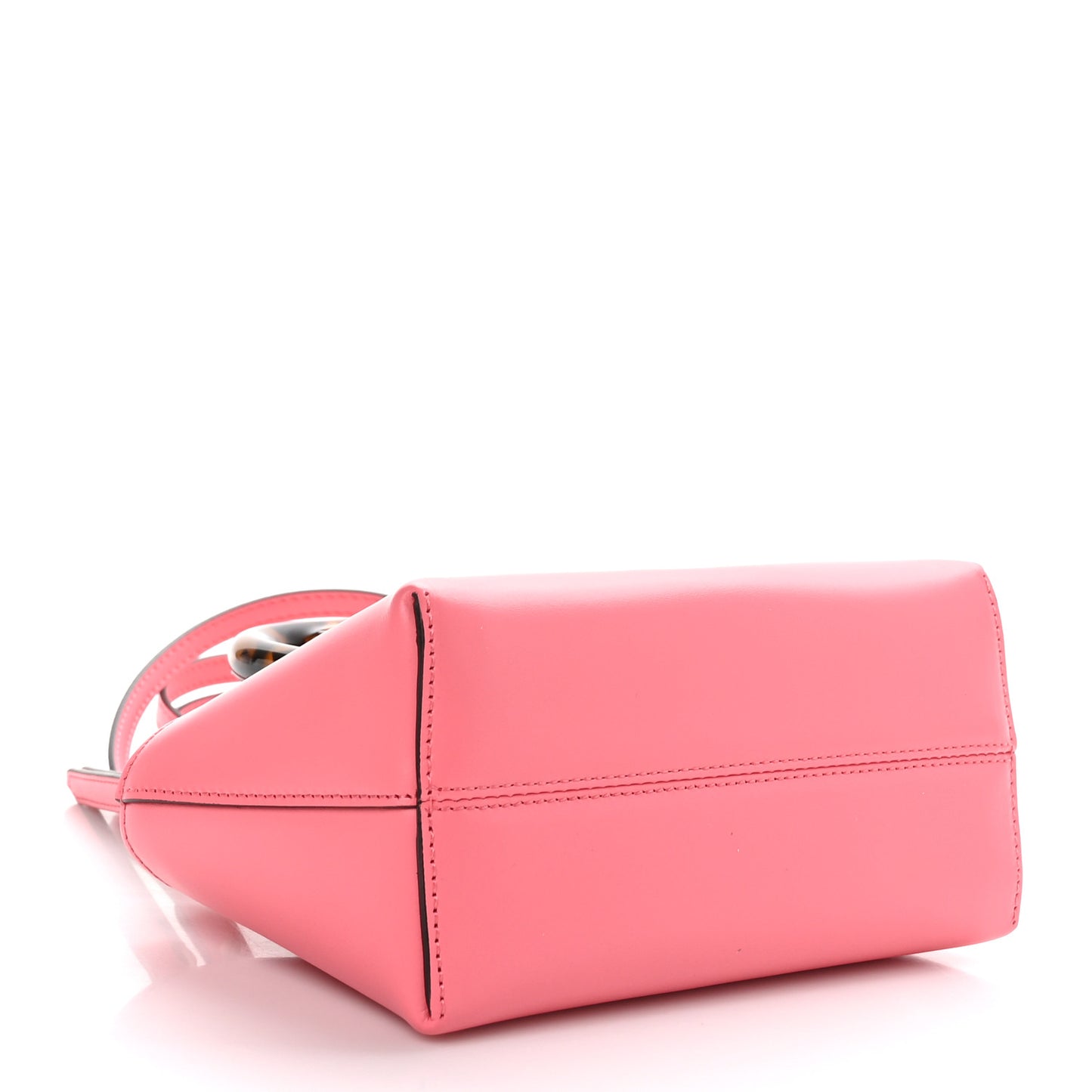 Vitello King Plexiglass Logo Embossed Mini By The Way Top Handle Boston Bag Pink Dalia