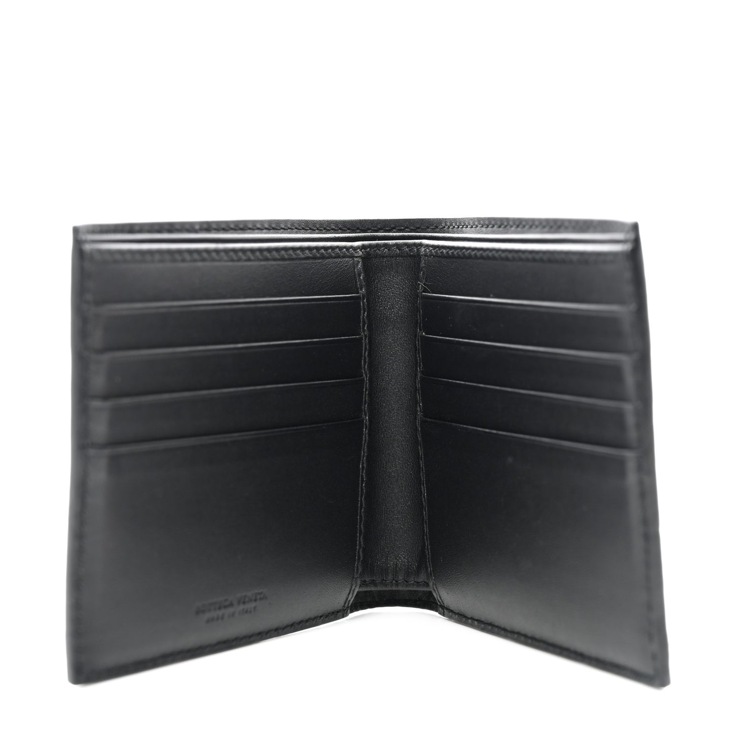 Nappa Intrecciato Bi-Fold Wallet Black