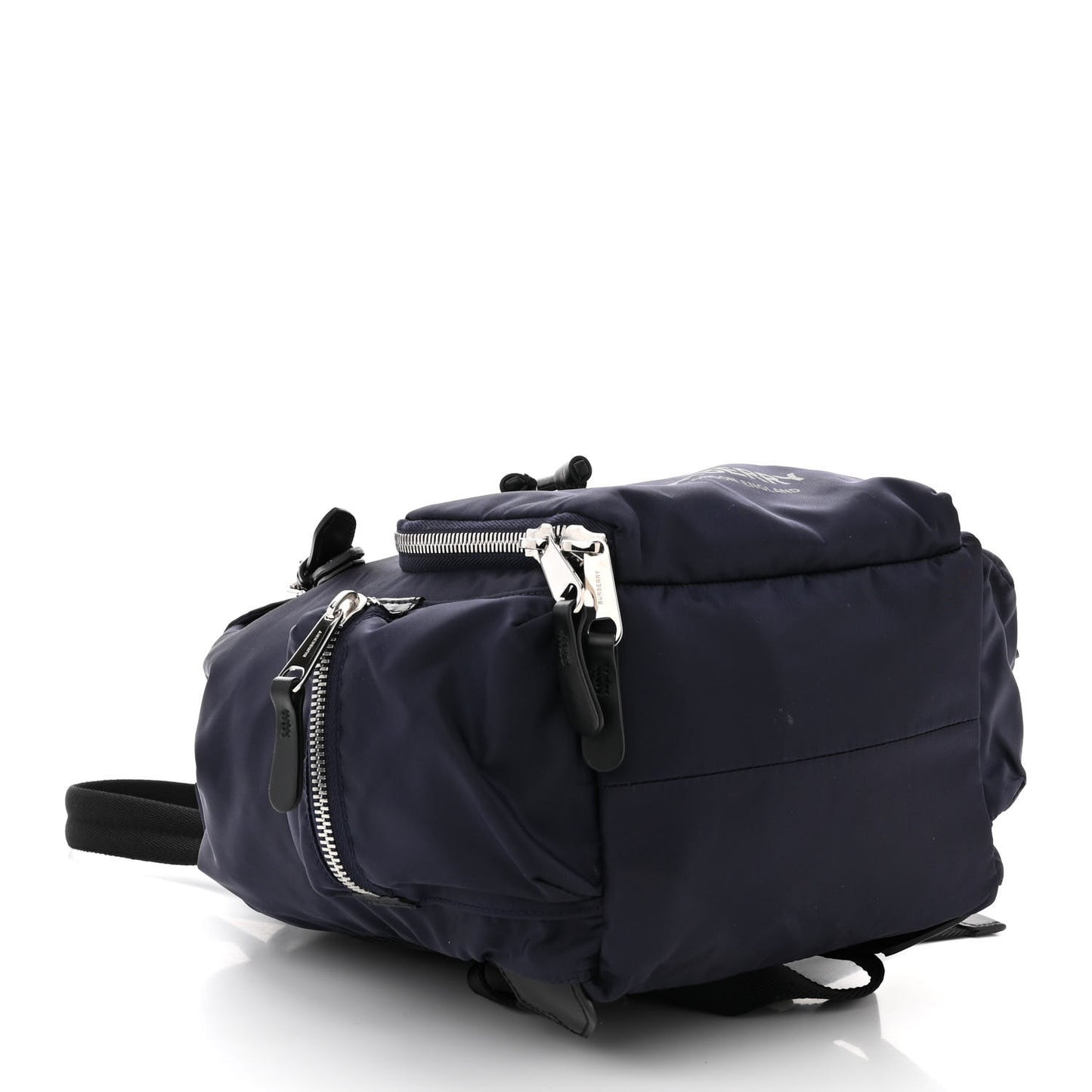 Nylon Logo Print Medium Rucksack Backpack Ink Blue