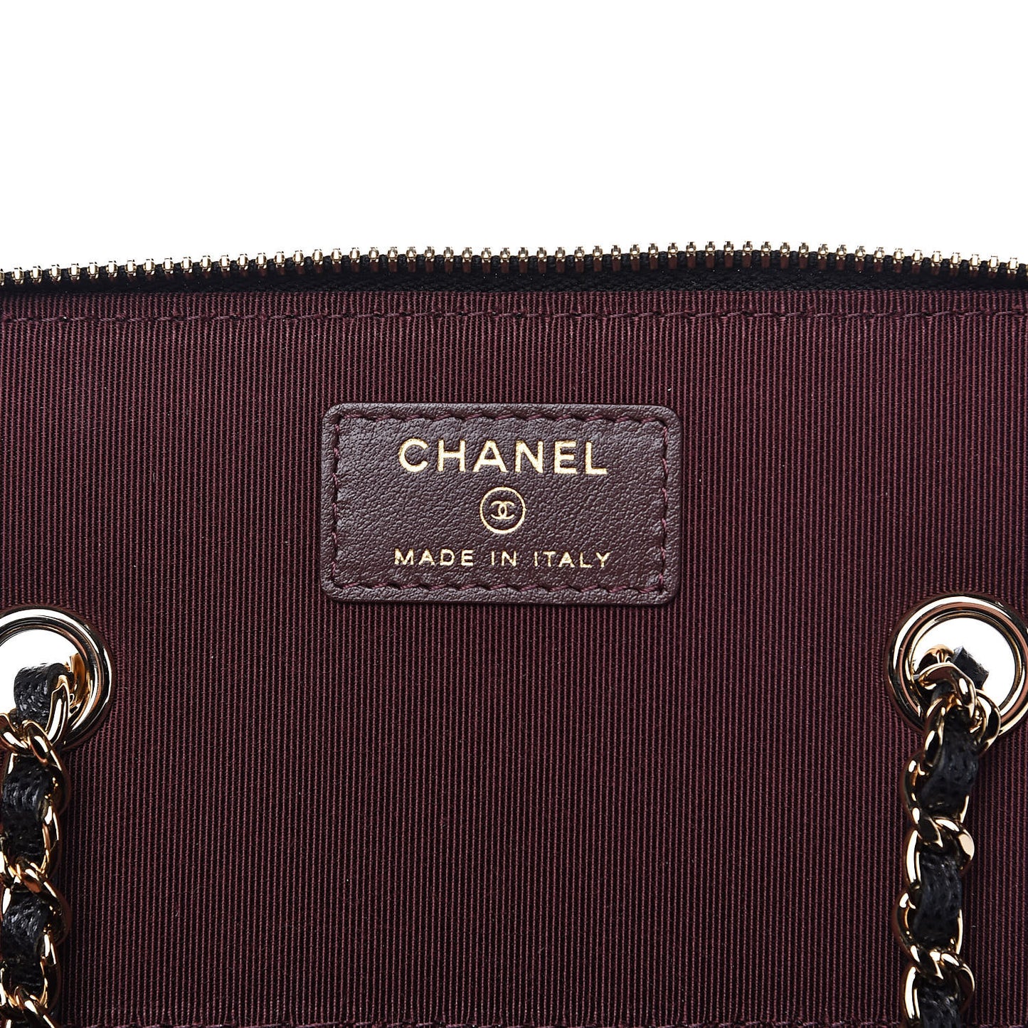 Caviar Quilted Small Vanity Case With Chain Black