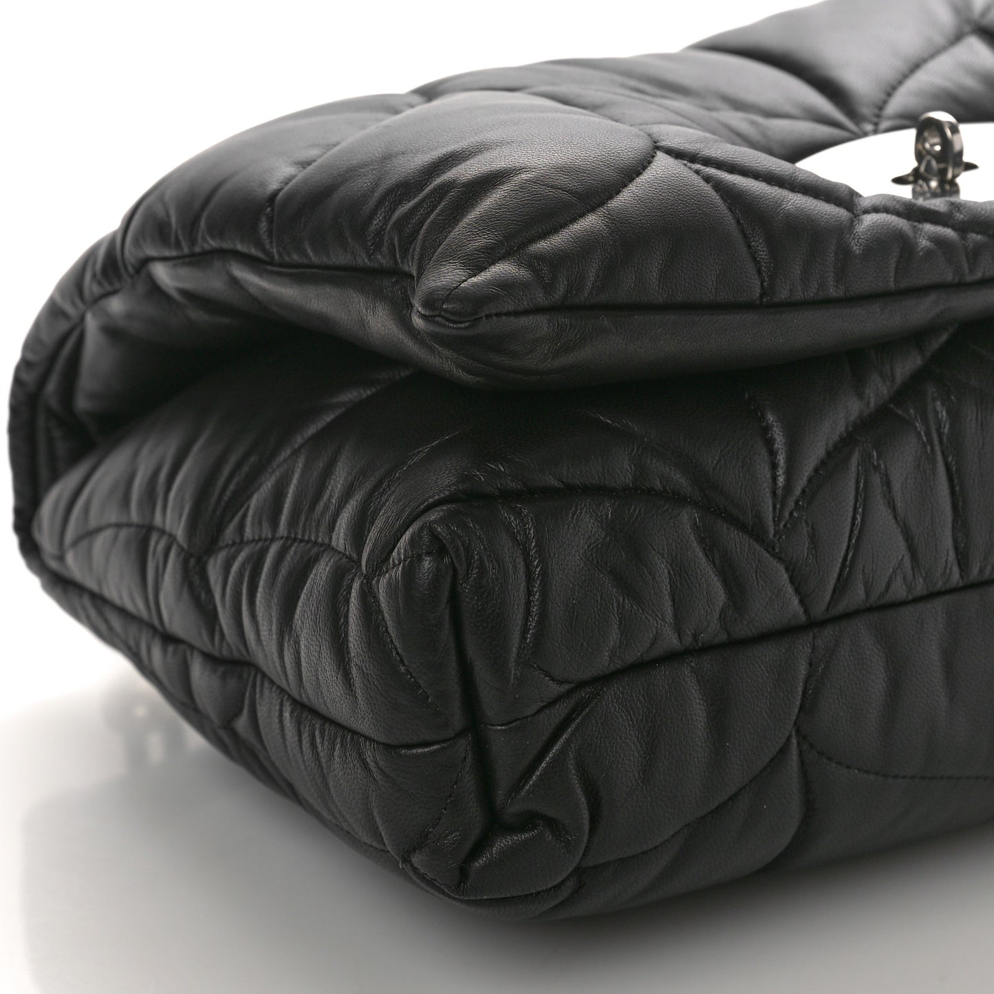 Nappa Pillow Quilted Softie Bag Black