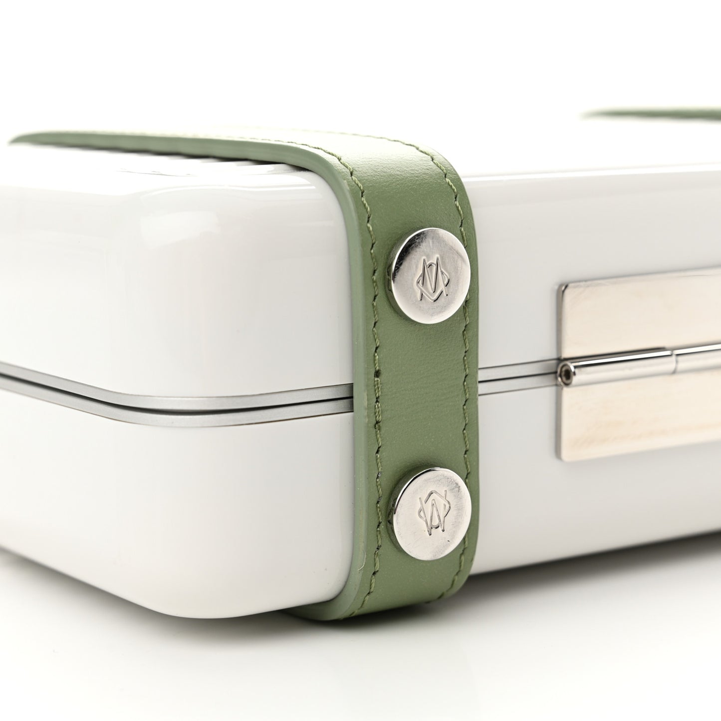Gloss Polycarbonate Personal Cross-Body Bag White Green